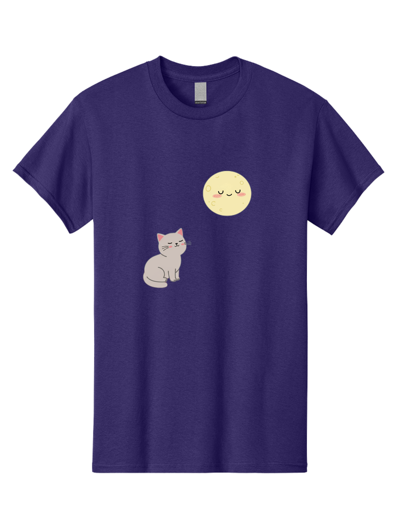 Cat-And-Moon-1 Men'S Graphic Tee, 100% Cotton, Comfortable Casual Summer Wear, Machine Washable, Vintage Camera, Old Camera, Antique Camera, Black Camera, Classic Photography, Photography Equipment, Nostalgic Device, Film Camera, Camera Art Bai623