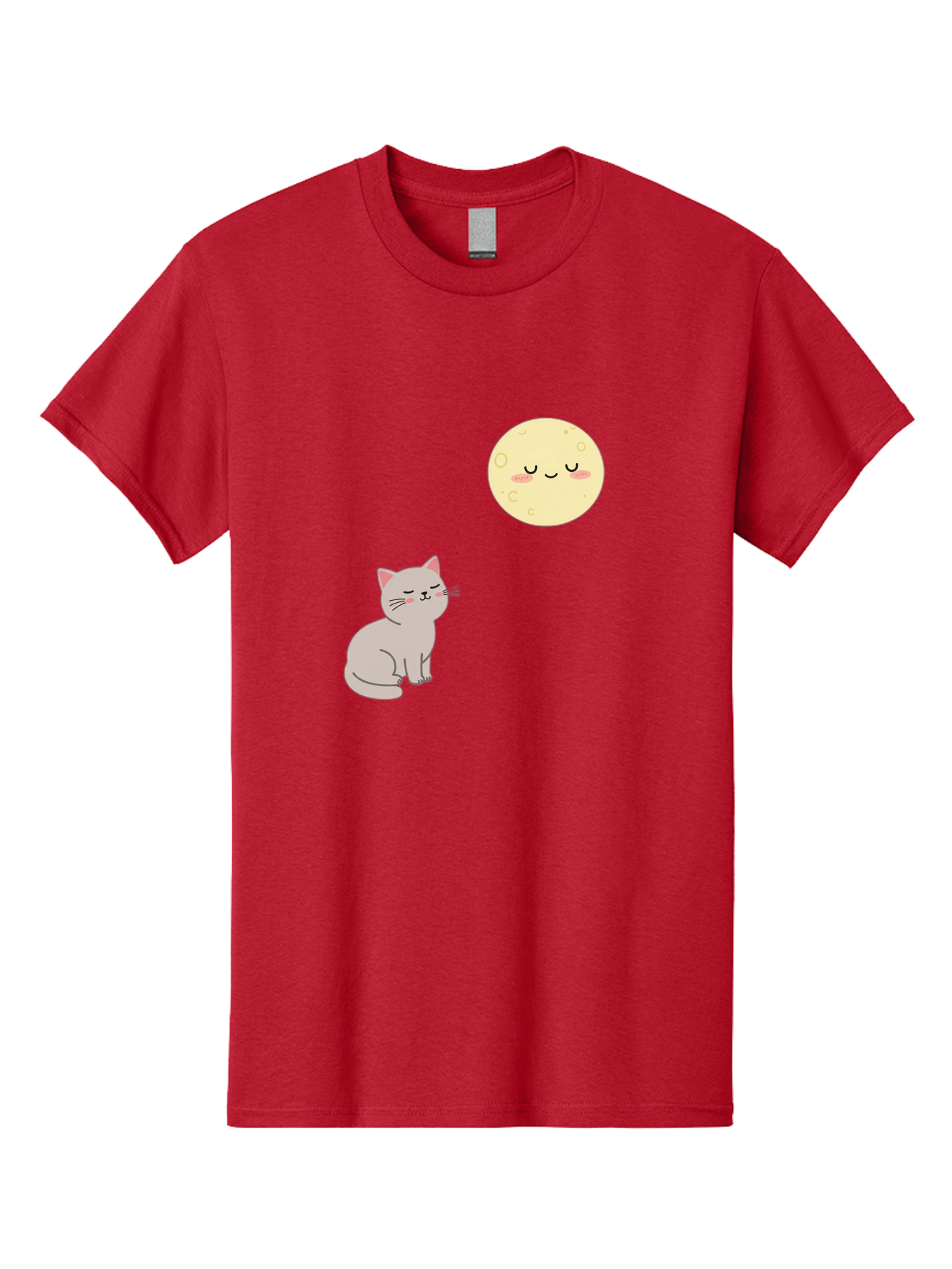 Cat-And-Moon-1 Men'S Graphic Tee, 100% Cotton, Comfortable Casual Summer Wear, Machine Washable, Vintage Camera, Old Camera, Antique Camera, Black Camera, Classic Photography, Photography Equipment, Nostalgic Device, Film Camera, Camera Art Bai623