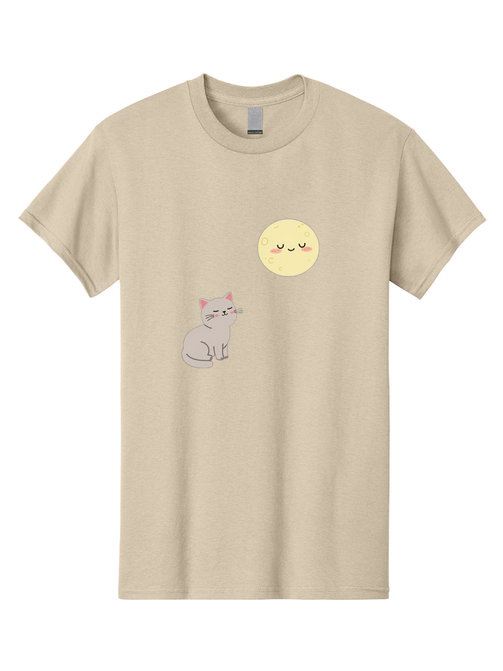 Cat-And-Moon-1 Men'S Graphic Tee, 100% Cotton, Comfortable Casual Summer Wear, Machine Washable, Vintage Camera, Old Camera, Antique Camera, Black Camera, Classic Photography, Photography Equipment, Nostalgic Device, Film Camera, Camera Art Bai623