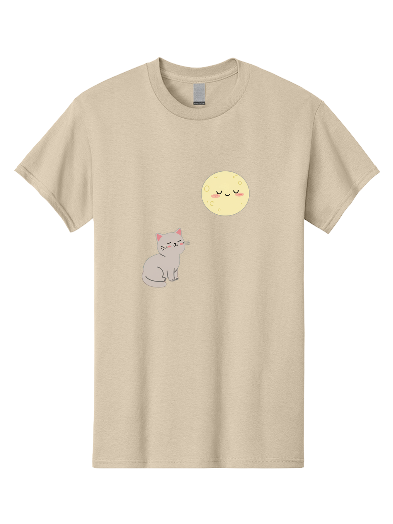 Cat-And-Moon-1 Men'S Graphic Tee, 100% Cotton, Comfortable Casual Summer Wear, Machine Washable, Vintage Camera, Old Camera, Antique Camera, Black Camera, Classic Photography, Photography Equipment, Nostalgic Device, Film Camera, Camera Art Bai623