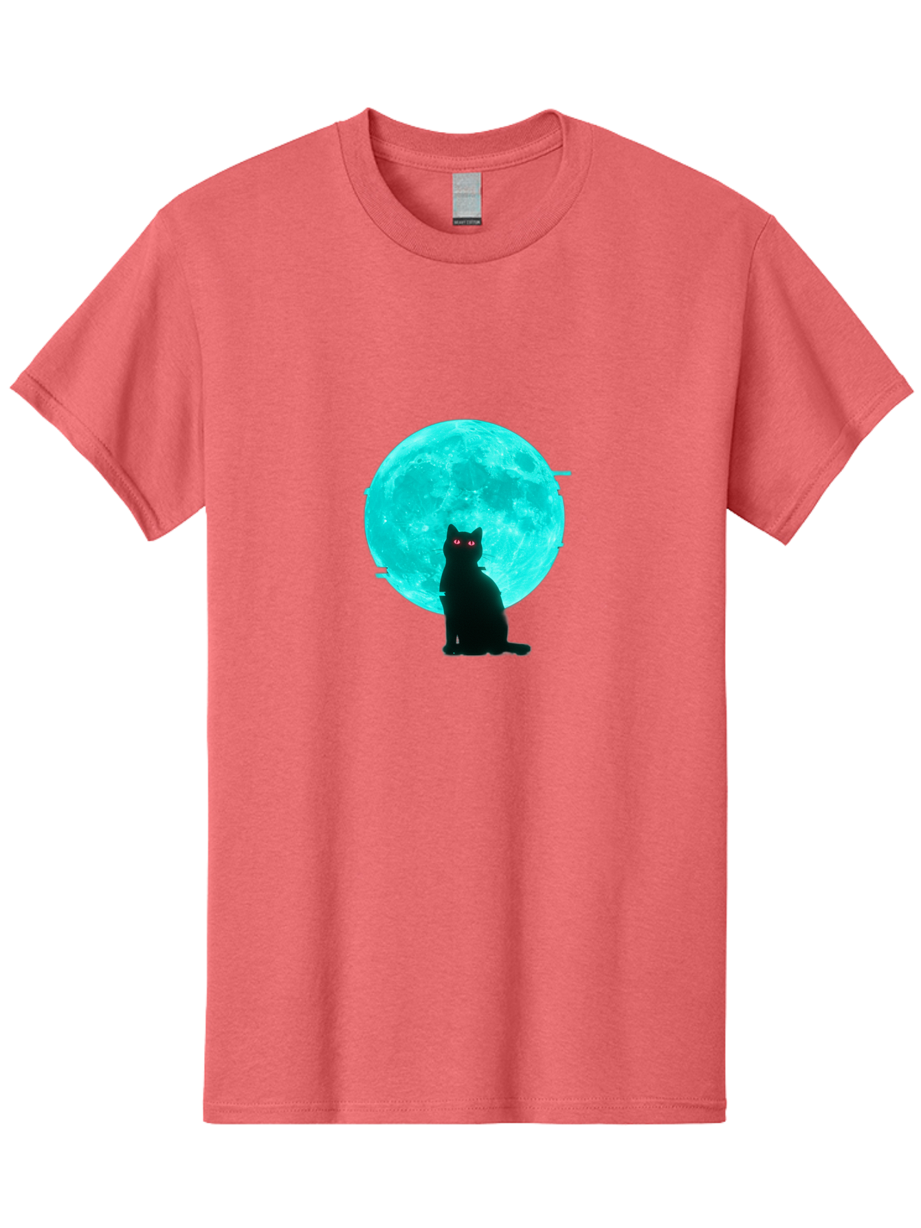 Cat-And-Moon-3 Men'S Graphic Tee, 100% Cotton, Comfortable Casual Summer Wear, Machine Washable, Vintage Camera, Old Camera, Antique Camera, Black Camera, Classic Photography, Photography Equipment, Nostalgic Device, Film Camera, Camera Art Bai625