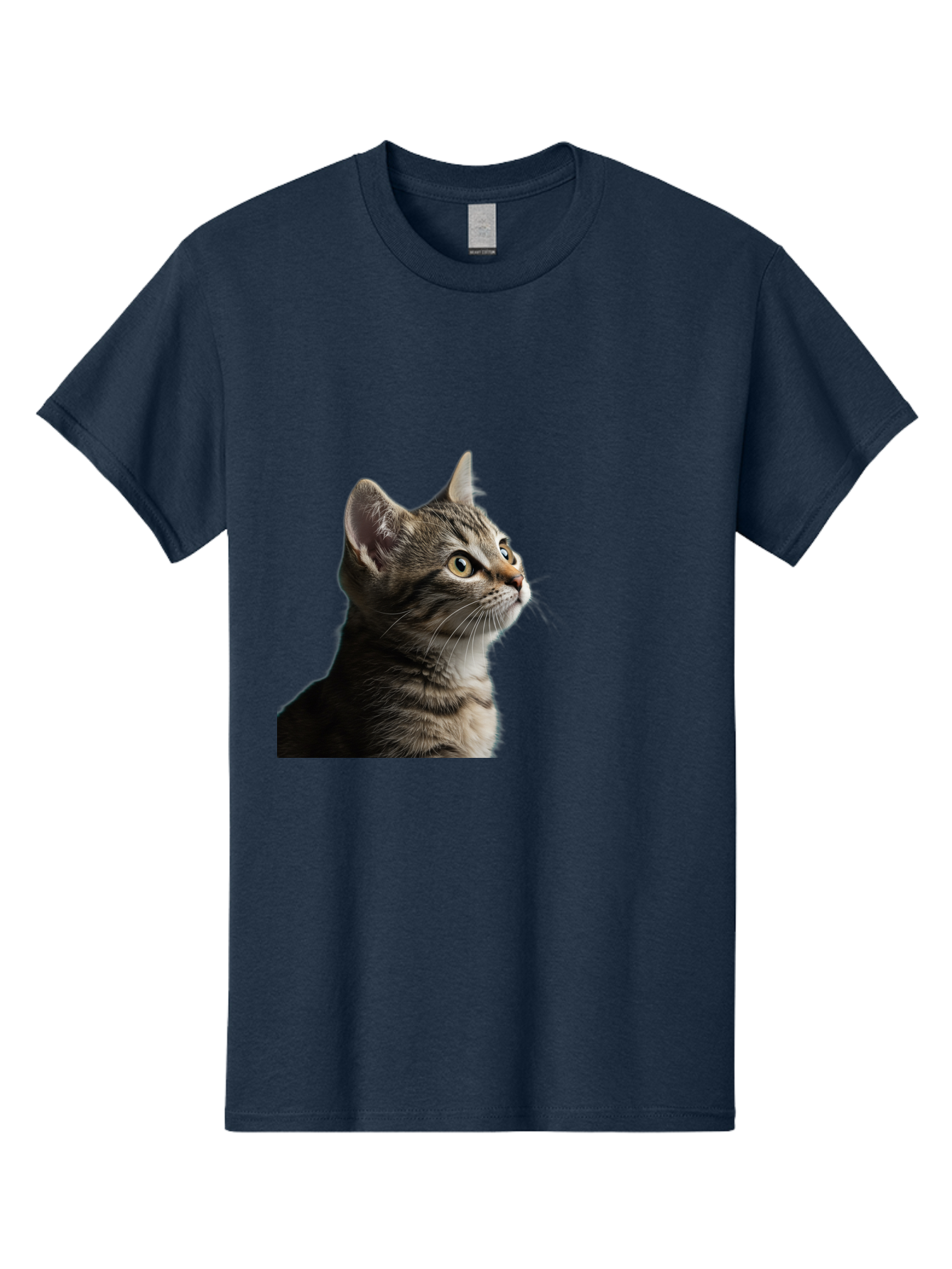 Cat-Looking-Up Men'S Graphic Tee, 100% Cotton, Comfortable Casual Summer Wear, Machine Washable, Vintage Camera, Old Camera, Antique Camera, Black Camera, Classic Photography, Photography Equipment, Nostalgic Device, Film Camera, Camera Art Bai633
