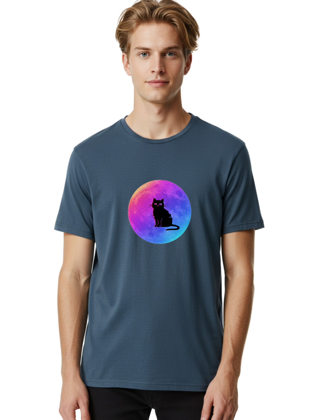 Cat-On-The-Moon Men'S Graphic Tee, 100% Cotton, Comfortable Casual Summer Wear, Machine Washable, Vintage Camera, Old Camera, Antique Camera, Black Camera, Classic Photography, Photography Equipment, Nostalgic Device, Film Camera, Camera Art Bai639