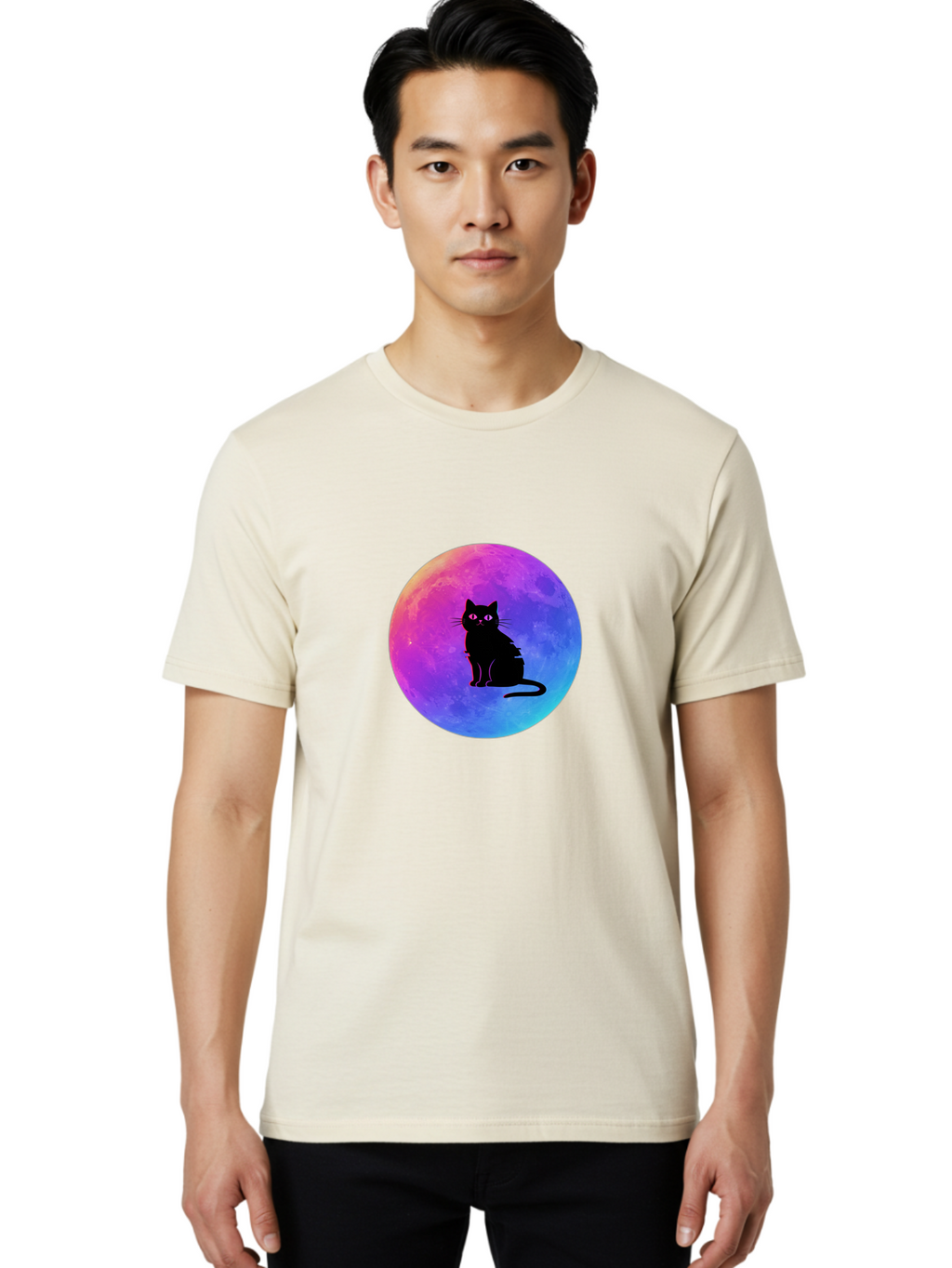 Cat-On-The-Moon Men'S Graphic Tee, 100% Cotton, Comfortable Casual Summer Wear, Machine Washable, Vintage Camera, Old Camera, Antique Camera, Black Camera, Classic Photography, Photography Equipment, Nostalgic Device, Film Camera, Camera Art Bai639