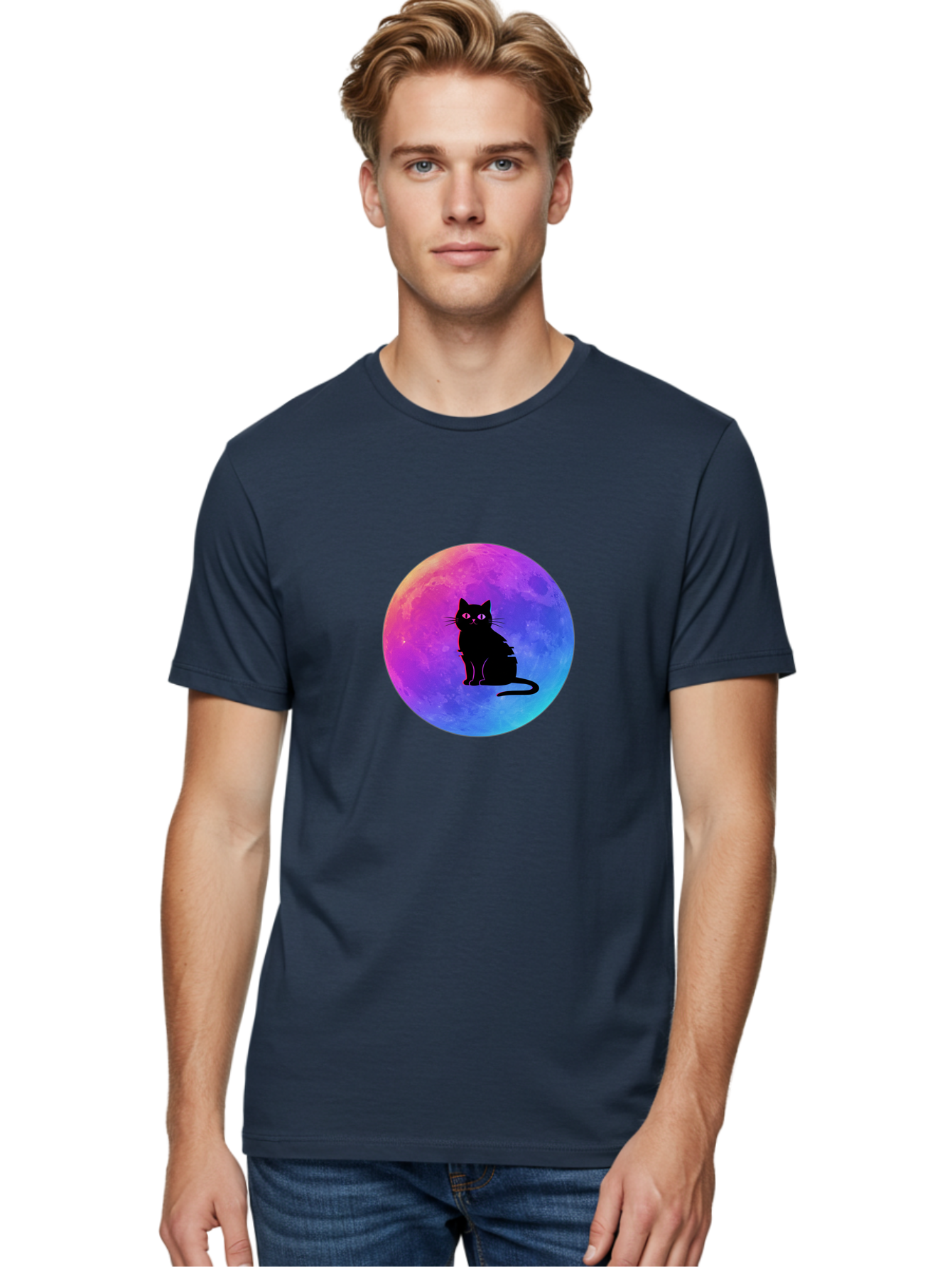 Cat-On-The-Moon Men'S Graphic Tee, 100% Cotton, Comfortable Casual Summer Wear, Machine Washable, Vintage Camera, Old Camera, Antique Camera, Black Camera, Classic Photography, Photography Equipment, Nostalgic Device, Film Camera, Camera Art Bai639