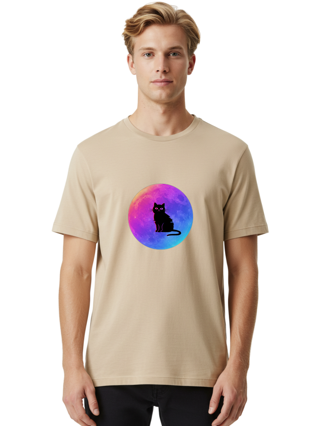 Cat-On-The-Moon Men'S Graphic Tee, 100% Cotton, Comfortable Casual Summer Wear, Machine Washable, Vintage Camera, Old Camera, Antique Camera, Black Camera, Classic Photography, Photography Equipment, Nostalgic Device, Film Camera, Camera Art Bai639