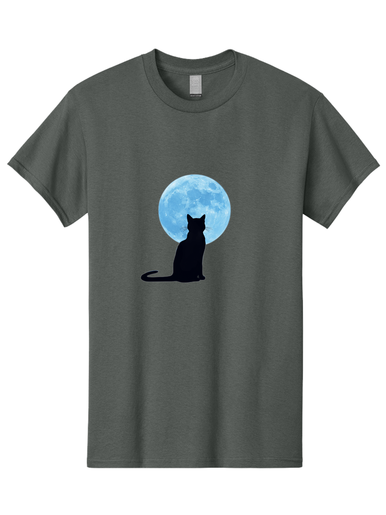 Cat-Silhouette-Full-Moon Men'S Graphic Tee, 100% Cotton, Comfortable Casual Summer Wear, Machine Washable, Vintage Camera, Old Camera, Antique Camera, Black Camera, Classic Photography, Photography Equipment, Nostalgic Device, Film Camera, Bai640