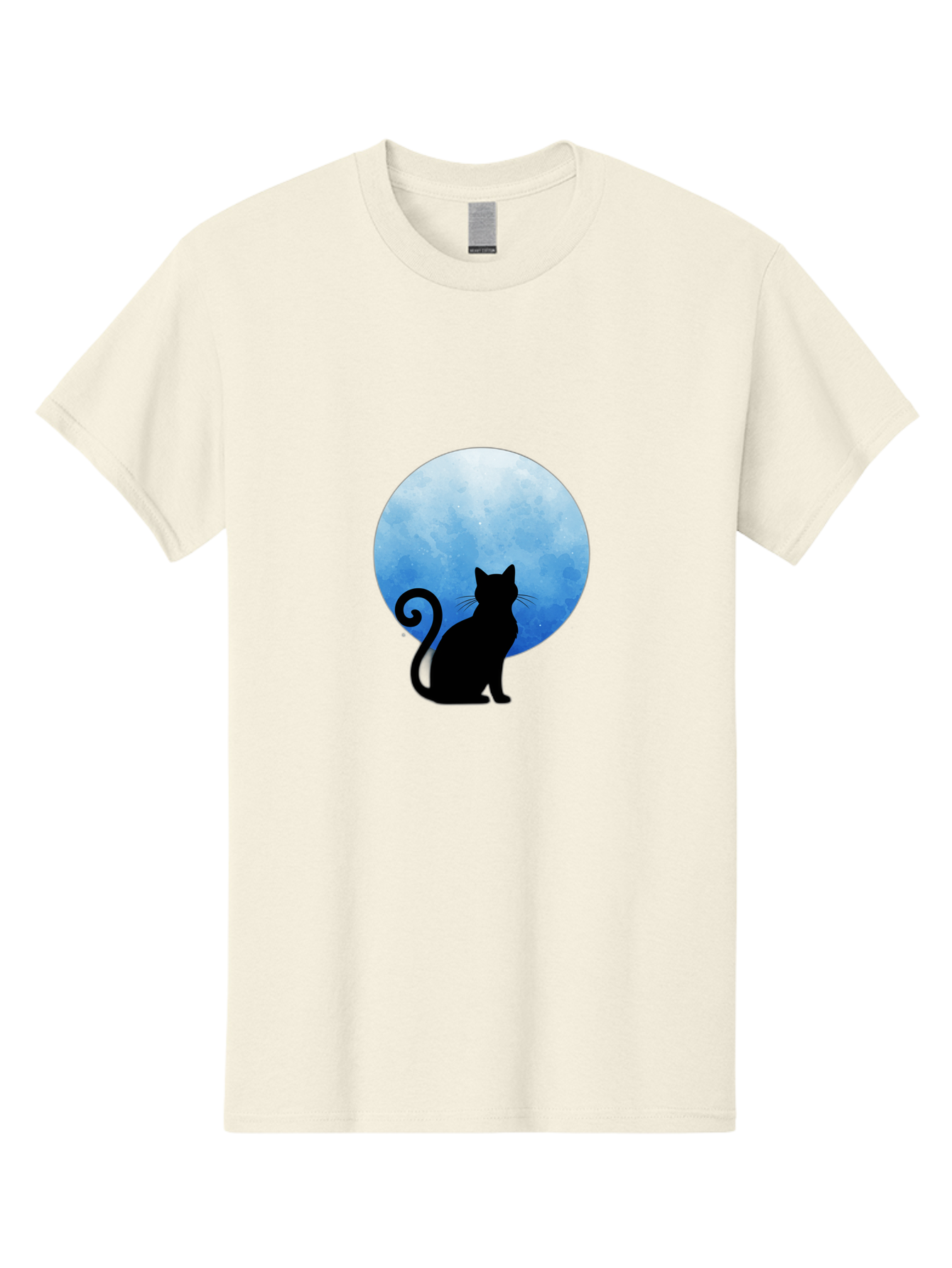 Cat-Silhouette-Moon-1 Men'S Graphic Tee, 100% Cotton, Comfortable Casual Summer Wear, Machine Washable, Vintage Camera, Old Camera, Antique Camera, Black Camera, Classic Photography, Photography Equipment, Nostalgic Device, Film Camera, Bai641