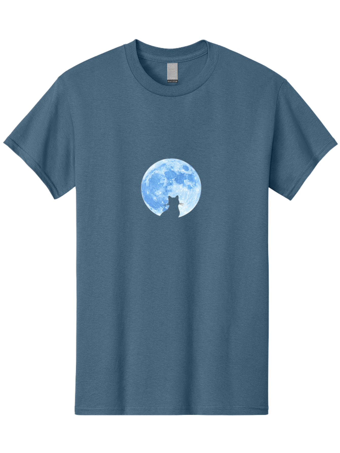 Cat-Silhouette-Moon-2 Men'S Graphic Tee, 100% Cotton, Comfortable Casual Summer Wear, Machine Washable, Vintage Camera, Old Camera, Antique Camera, Black Camera, Classic Photography, Photography Equipment, Nostalgic Device, Film Camera, Bai642