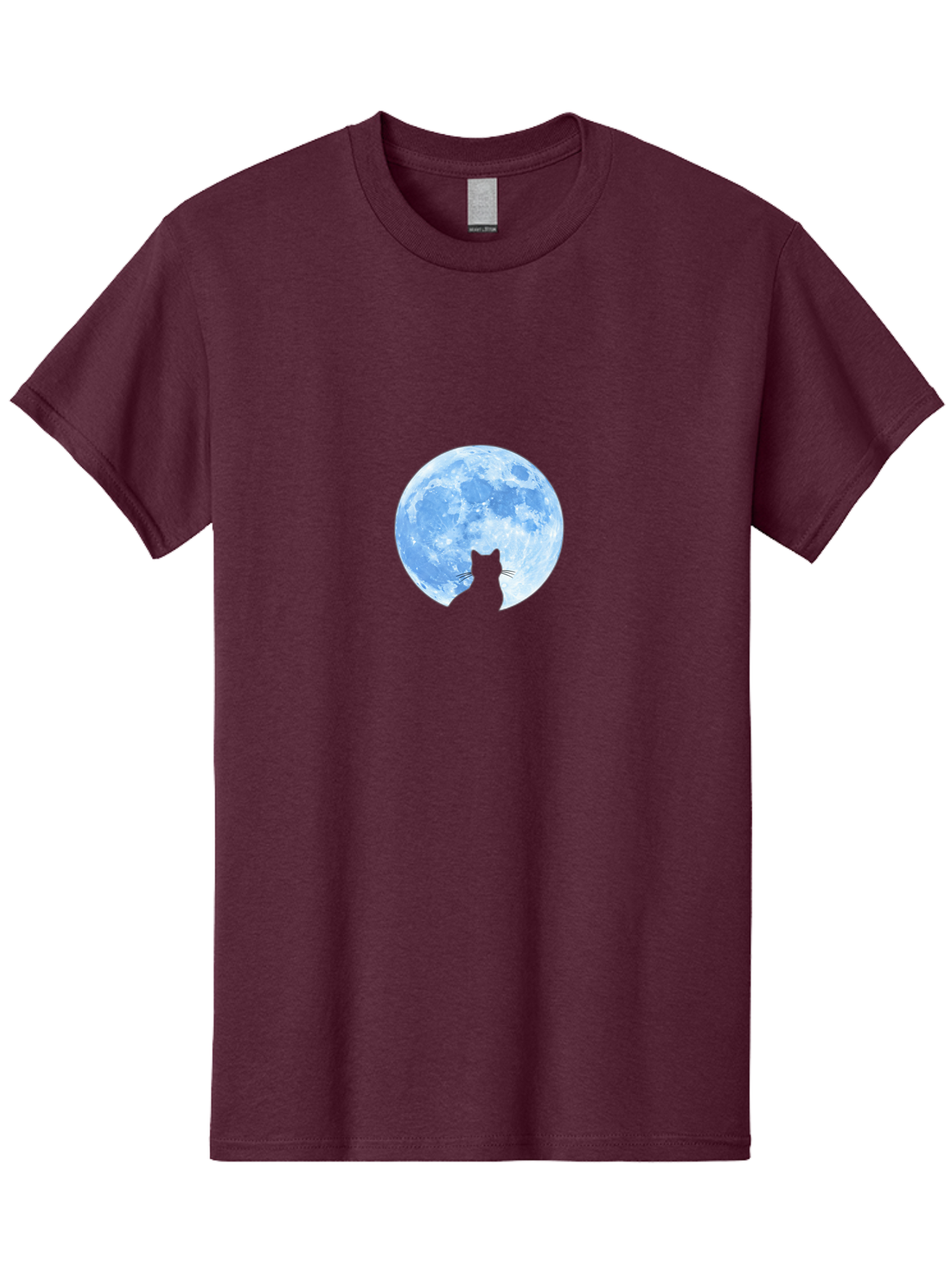 Cat-Silhouette-Moon-2 Men'S Graphic Tee, 100% Cotton, Comfortable Casual Summer Wear, Machine Washable, Vintage Camera, Old Camera, Antique Camera, Black Camera, Classic Photography, Photography Equipment, Nostalgic Device, Film Camera, Bai642