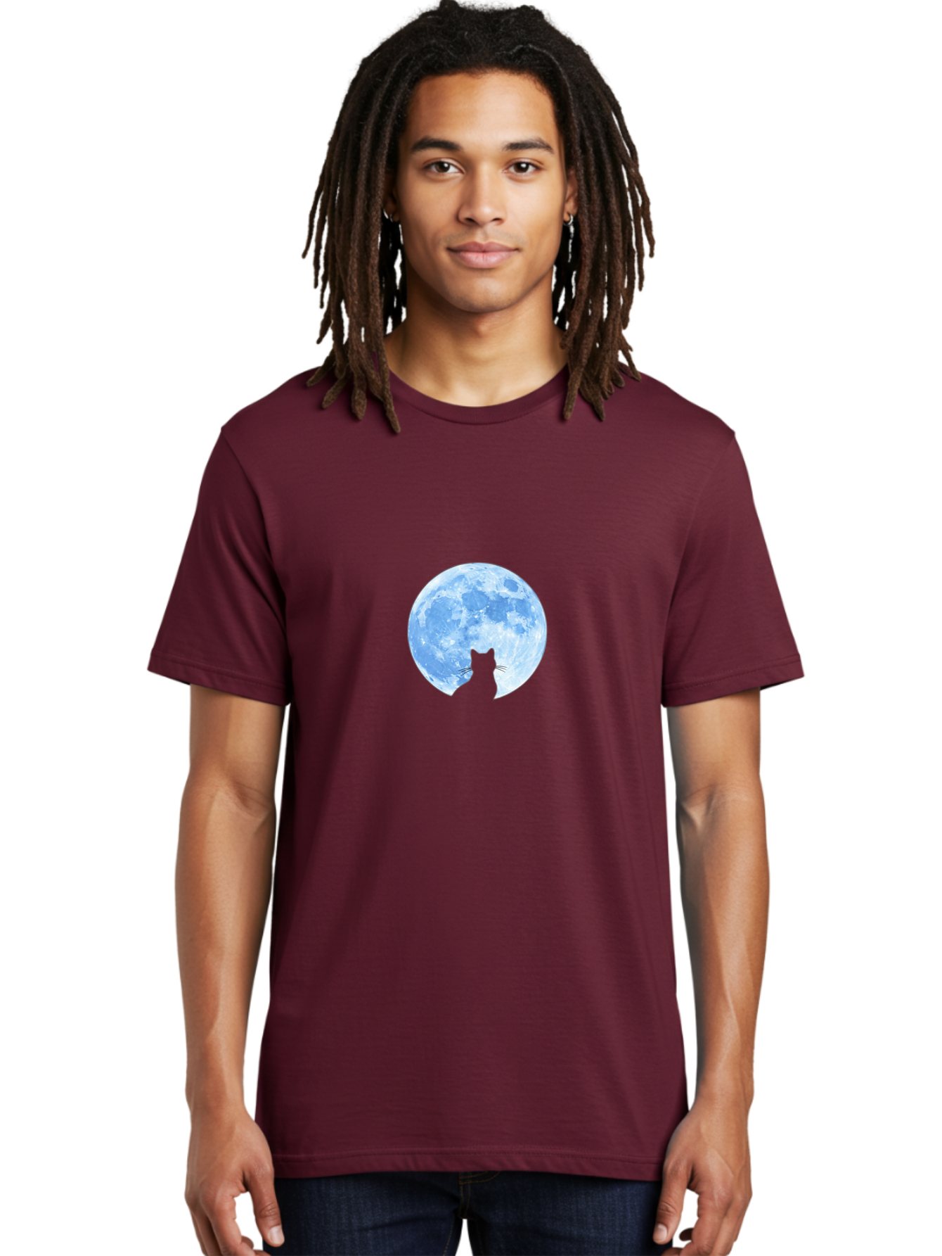 Cat-Silhouette-Moon-2 Men'S Graphic Tee, 100% Cotton, Comfortable Casual Summer Wear, Machine Washable, Vintage Camera, Old Camera, Antique Camera, Black Camera, Classic Photography, Photography Equipment, Nostalgic Device, Film Camera, Bai642