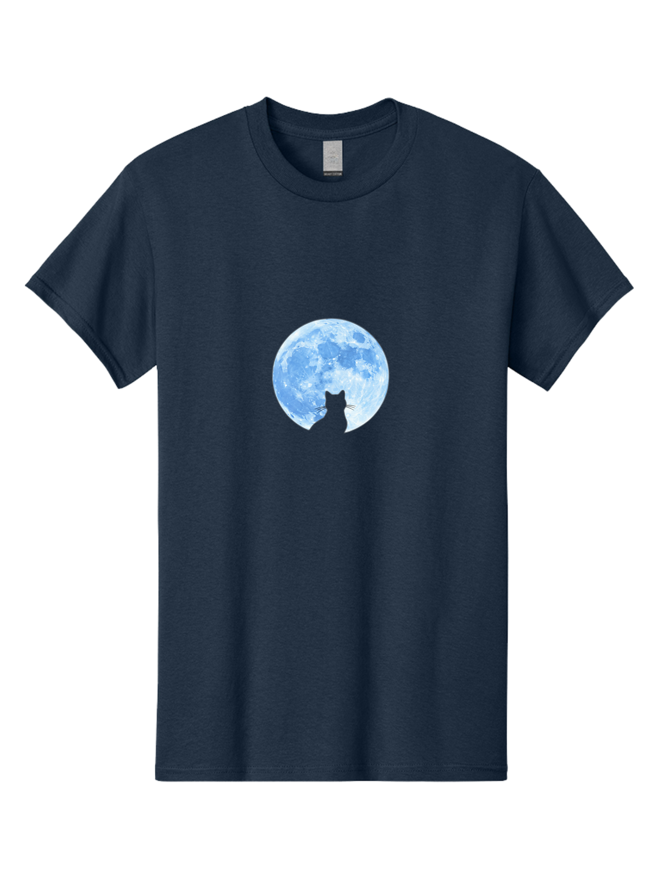 Cat-Silhouette-Moon-2 Men'S Graphic Tee, 100% Cotton, Comfortable Casual Summer Wear, Machine Washable, Vintage Camera, Old Camera, Antique Camera, Black Camera, Classic Photography, Photography Equipment, Nostalgic Device, Film Camera, Bai642