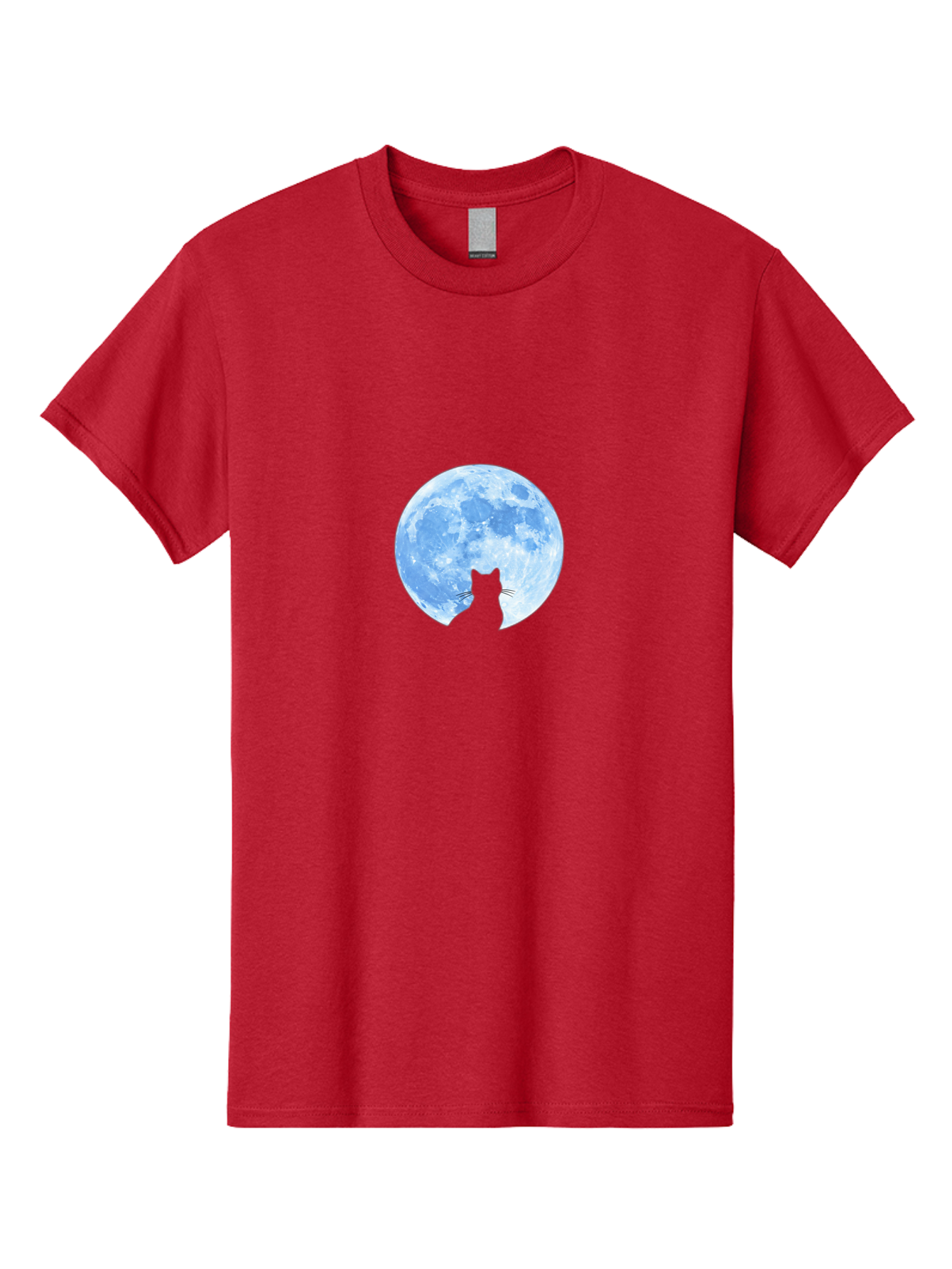 Cat-Silhouette-Moon-2 Men'S Graphic Tee, 100% Cotton, Comfortable Casual Summer Wear, Machine Washable, Vintage Camera, Old Camera, Antique Camera, Black Camera, Classic Photography, Photography Equipment, Nostalgic Device, Film Camera, Bai642
