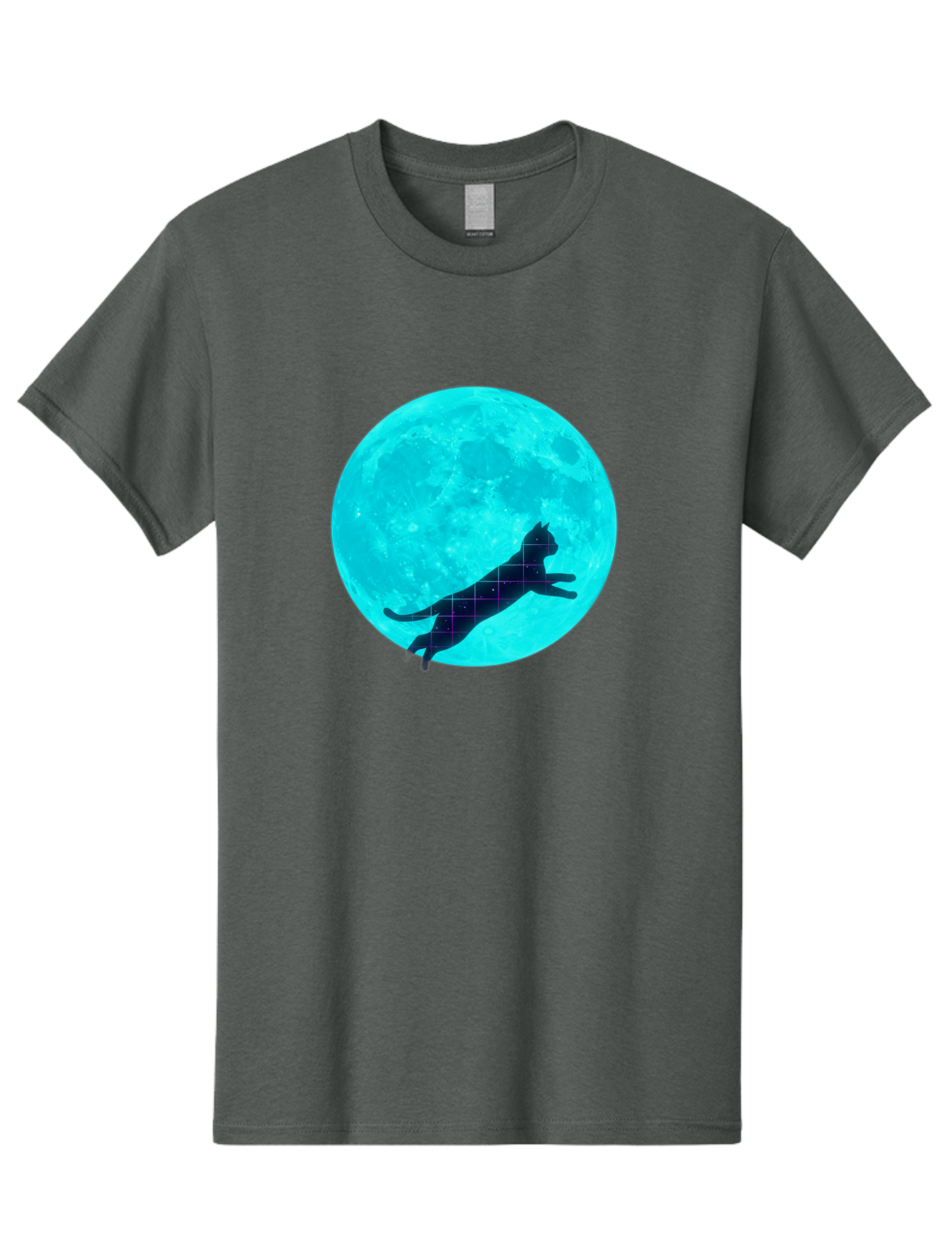 Cat-Silhouette-On-Moon Men'S Graphic Tee, 100% Cotton, Comfortable Casual Summer Wear, Machine Washable, Vintage Camera, Old Camera, Antique Camera, Black Camera, Classic Photography, Photography Equipment, Nostalgic Device, Film Camera, Bai644
