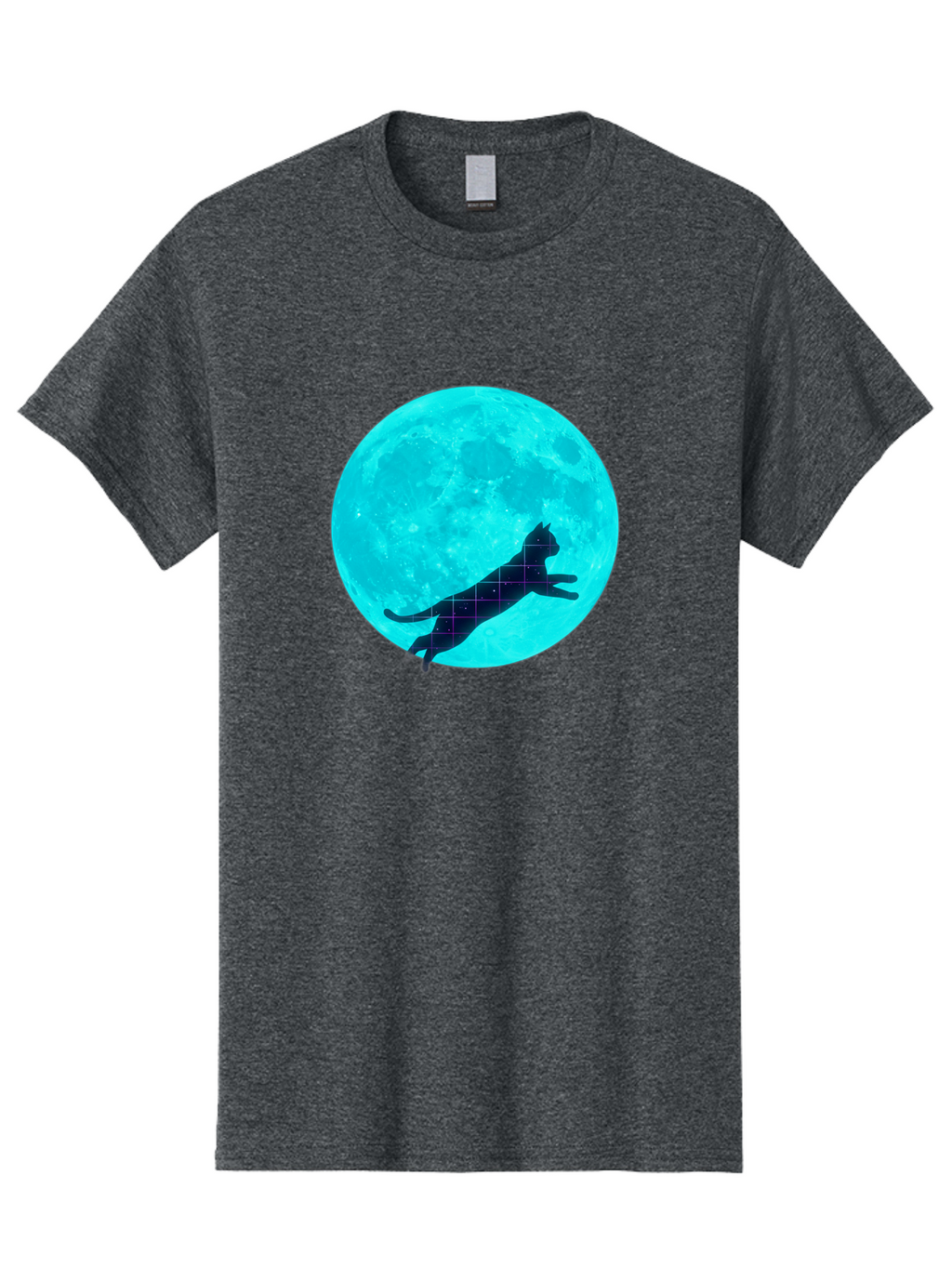 Cat-Silhouette-On-Moon Men'S Graphic Tee, 100% Cotton, Comfortable Casual Summer Wear, Machine Washable, Vintage Camera, Old Camera, Antique Camera, Black Camera, Classic Photography, Photography Equipment, Nostalgic Device, Film Camera, Bai644