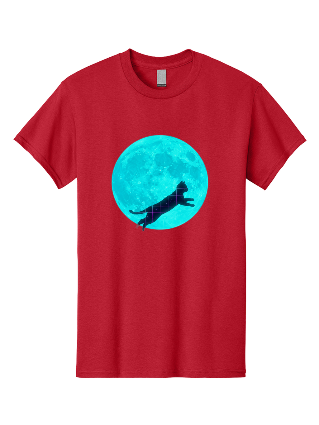 Cat-Silhouette-On-Moon Men'S Graphic Tee, 100% Cotton, Comfortable Casual Summer Wear, Machine Washable, Vintage Camera, Old Camera, Antique Camera, Black Camera, Classic Photography, Photography Equipment, Nostalgic Device, Film Camera, Bai644