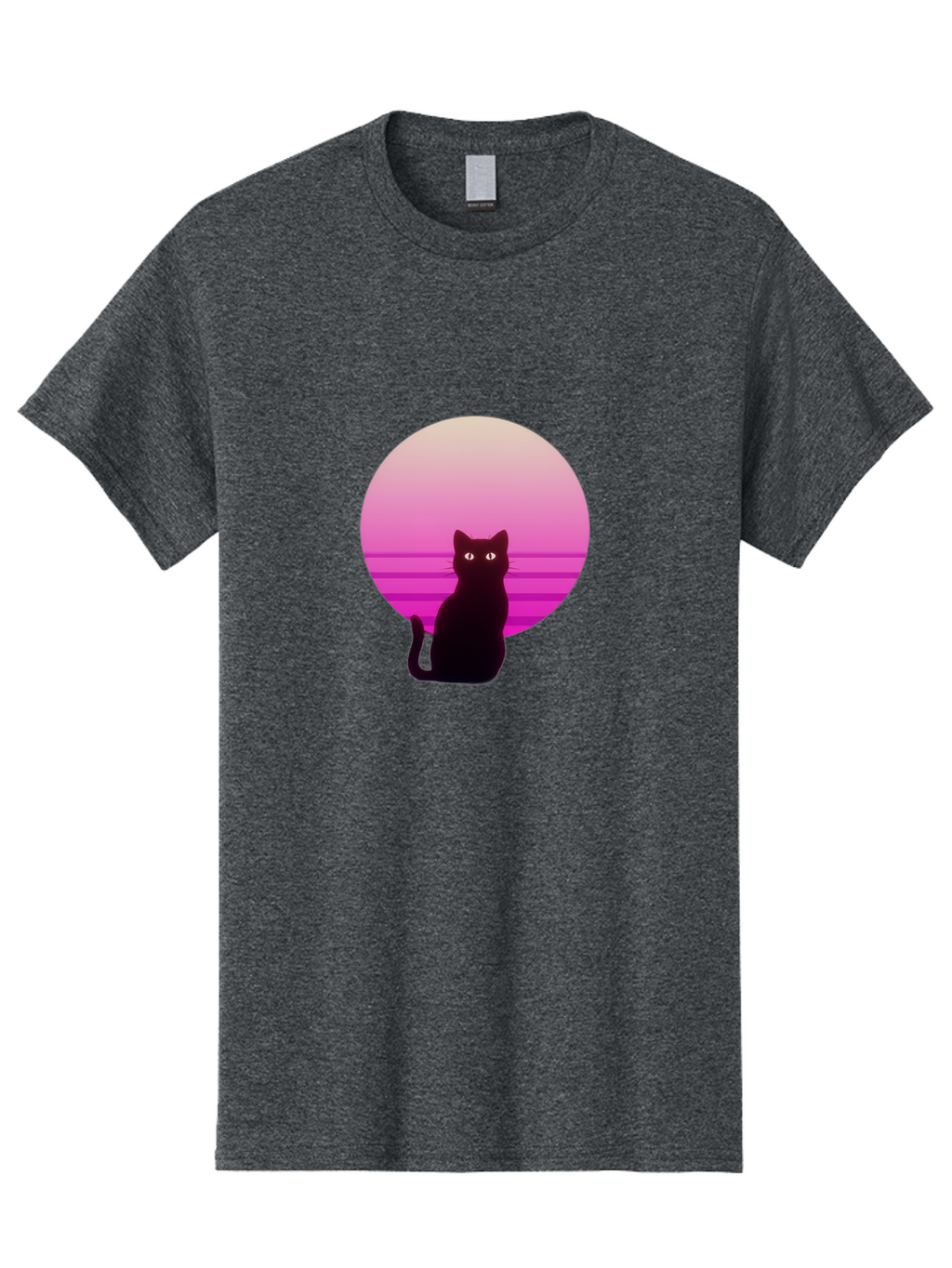 Cat-Silhouette Men'S Graphic Tee, 100% Cotton, Comfortable Casual Summer Wear, Machine Washable, Vintage Camera, Old Camera, Antique Camera, Black Camera, Classic Photography, Photography Equipment, Nostalgic Device, Film Camera, Camera Art Bai645