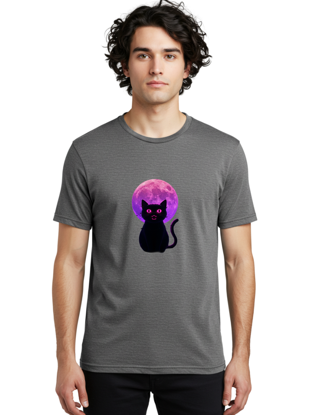 Cat-Under-Purple-Moon Men'S Graphic Tee, 100% Cotton, Comfortable Casual Summer Wear, Machine Washable, Vintage Camera, Old Camera, Antique Camera, Black Camera, Classic Photography, Photography Equipment, Nostalgic Device, Film Camera, Bai647