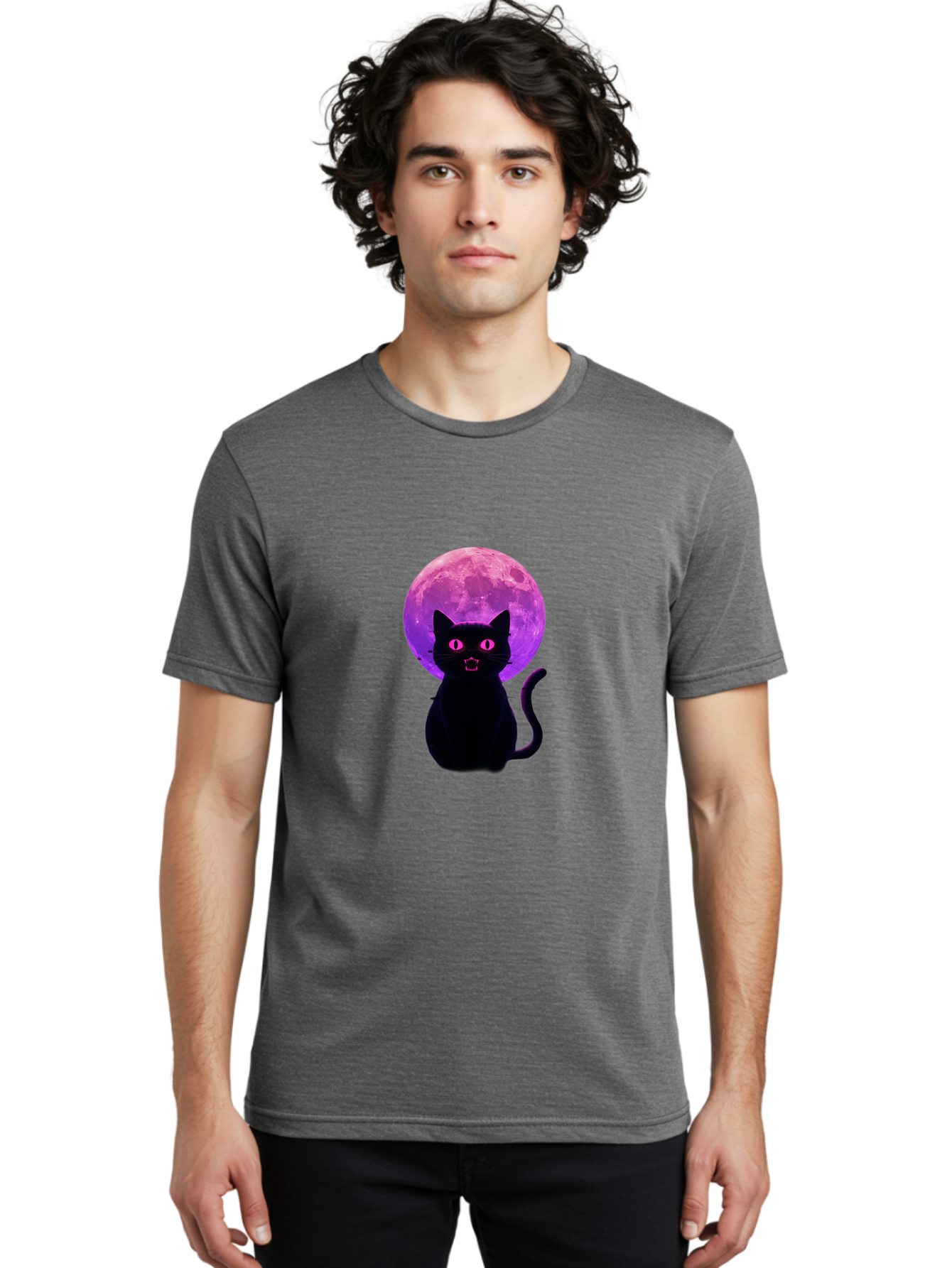 Cat-Under-Purple-Moon Men'S Graphic Tee, 100% Cotton, Comfortable Casual Summer Wear, Machine Washable, Vintage Camera, Old Camera, Antique Camera, Black Camera, Classic Photography, Photography Equipment, Nostalgic Device, Film Camera, Bai647