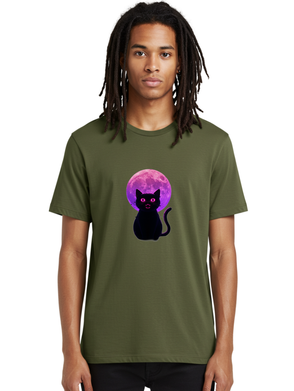 Cat-Under-Purple-Moon Men'S Graphic Tee, 100% Cotton, Comfortable Casual Summer Wear, Machine Washable, Vintage Camera, Old Camera, Antique Camera, Black Camera, Classic Photography, Photography Equipment, Nostalgic Device, Film Camera, Bai647