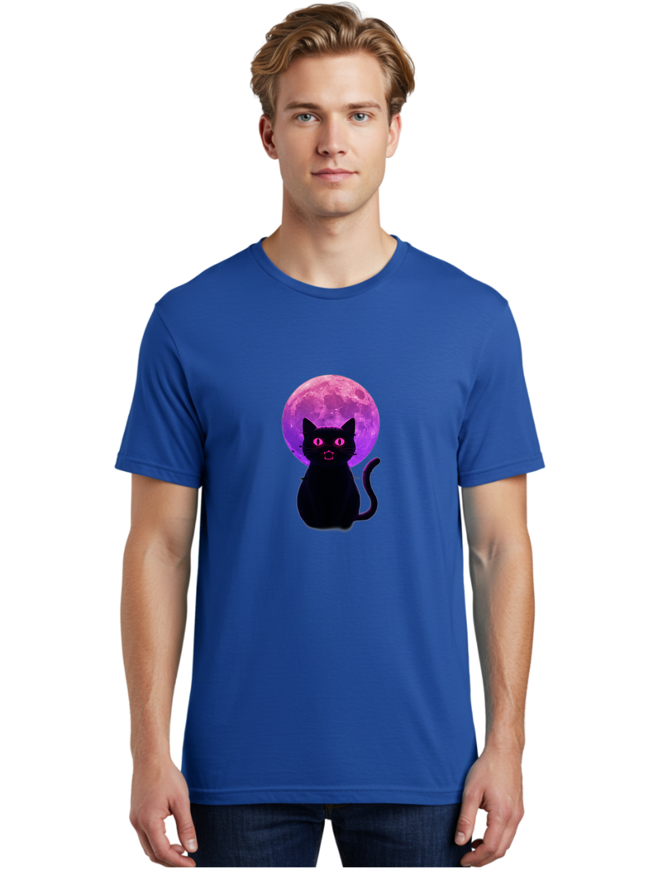 Cat-Under-Purple-Moon Men'S Graphic Tee, 100% Cotton, Comfortable Casual Summer Wear, Machine Washable, Vintage Camera, Old Camera, Antique Camera, Black Camera, Classic Photography, Photography Equipment, Nostalgic Device, Film Camera, Bai647