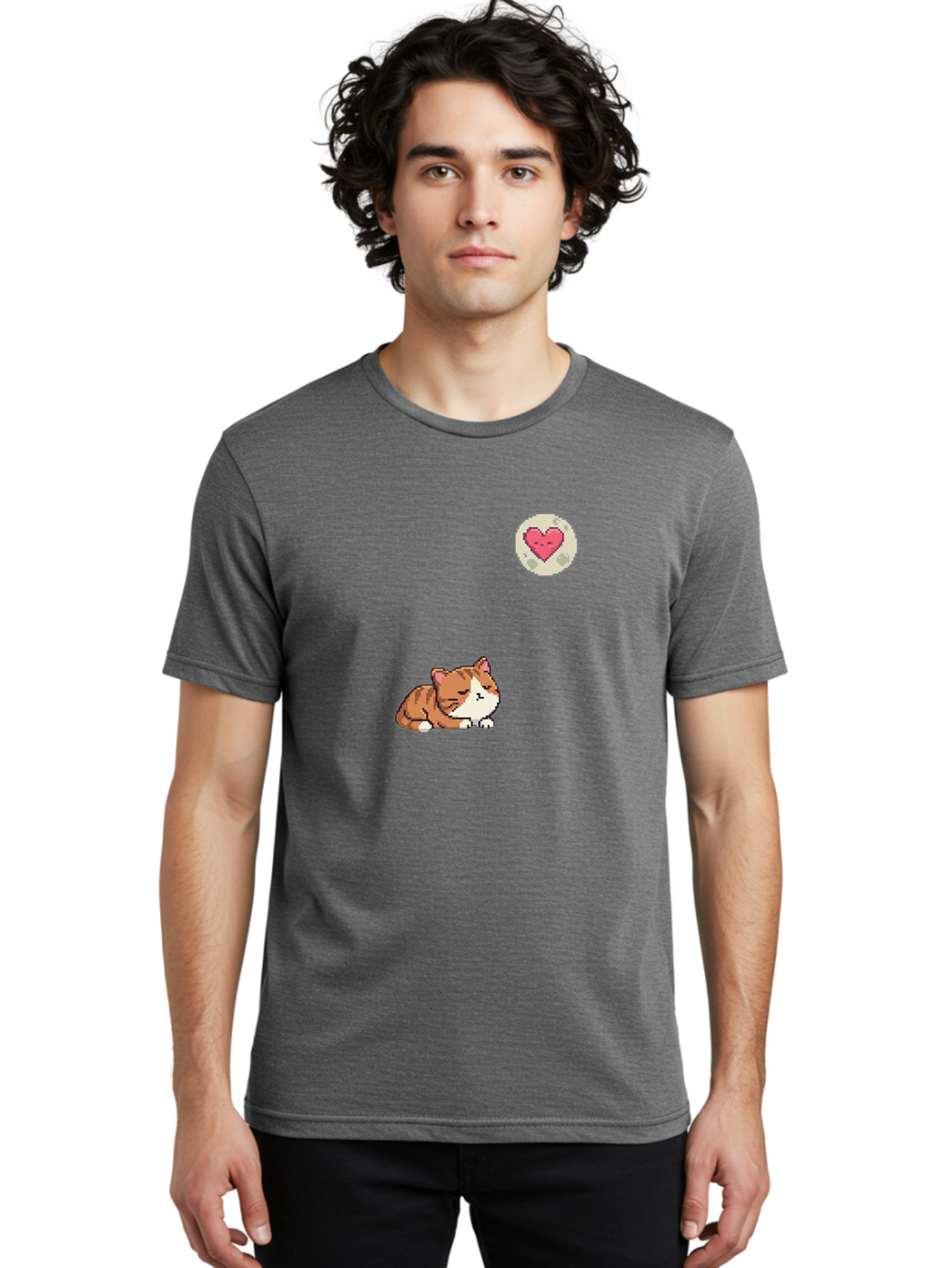 Cat-With-Heart Men'S Graphic Tee, 100% Cotton, Comfortable Casual Summer Wear, Machine Washable, Vintage Camera, Old Camera, Antique Camera, Black Camera, Classic Photography, Photography Equipment, Nostalgic Device, Film Camera, Camera Art Bai648