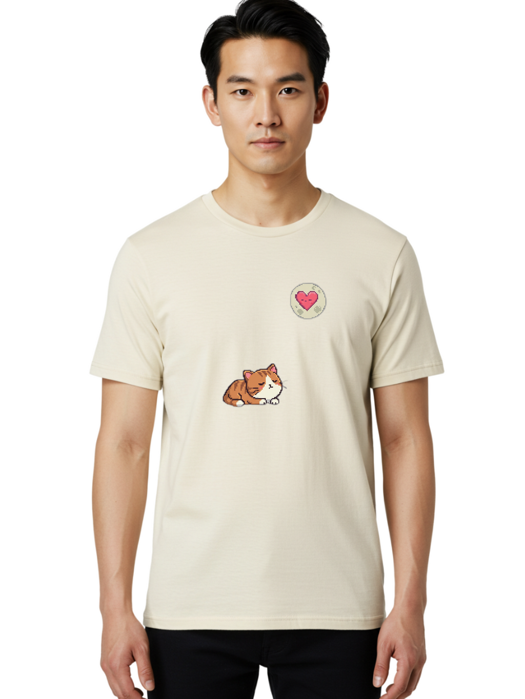 Cat-With-Heart Men'S Graphic Tee, 100% Cotton, Comfortable Casual Summer Wear, Machine Washable, Vintage Camera, Old Camera, Antique Camera, Black Camera, Classic Photography, Photography Equipment, Nostalgic Device, Film Camera, Camera Art Bai648