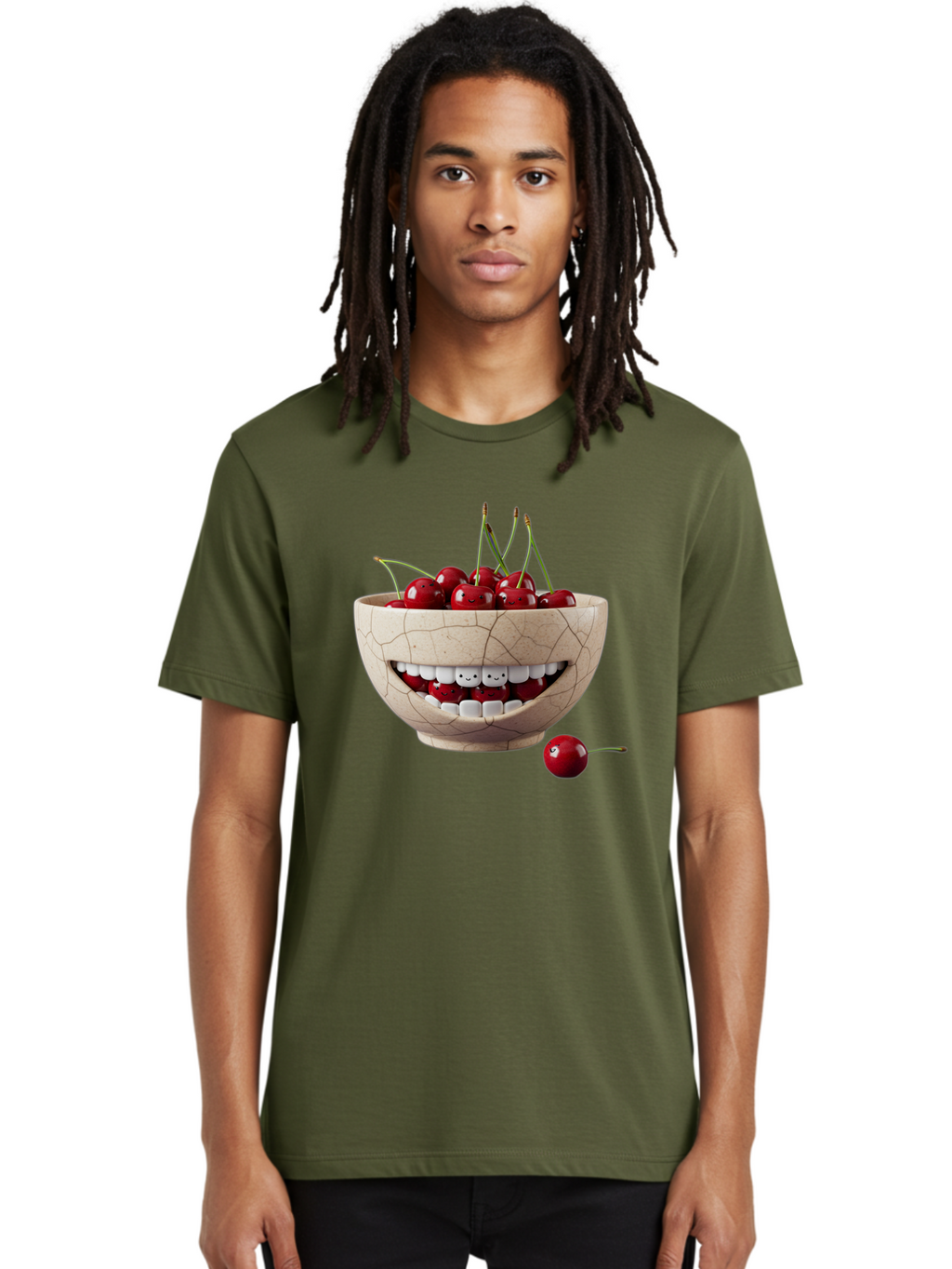 Ceramic-Bowl-With-Cherries Men'S Graphic Tee, 100% Cotton, Comfortable Casual Summer Wear, Machine Washable, Vintage Camera, Old Camera, Antique Camera, Black Camera, Classic Photography, Photography Equipment, Nostalgic Device, Film Camera, Bai653