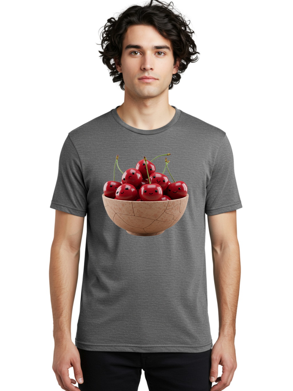 Cherries-1 Men'S Graphic Tee, 100% Cotton, Comfortable Casual Summer Wear, Machine Washable, Vintage Camera, Old Camera, Antique Camera, Black Camera, Classic Photography, Photography Equipment, Nostalgic Device, Film Camera, Camera Art Bai654