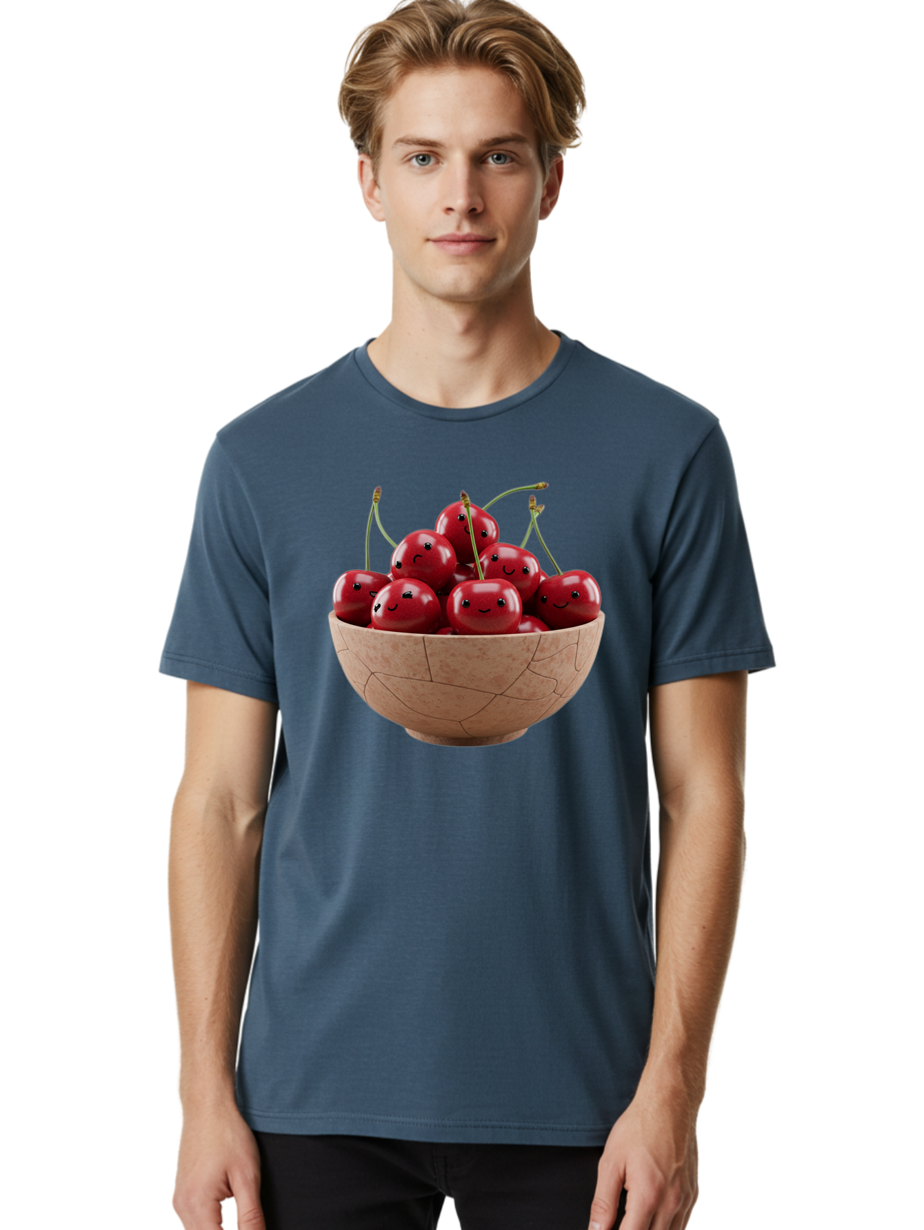Cherries-1 Men'S Graphic Tee, 100% Cotton, Comfortable Casual Summer Wear, Machine Washable, Vintage Camera, Old Camera, Antique Camera, Black Camera, Classic Photography, Photography Equipment, Nostalgic Device, Film Camera, Camera Art Bai654