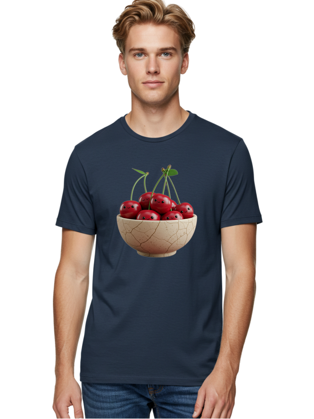 Cherries-2 Men'S Graphic Tee, 100% Cotton, Comfortable Casual Summer Wear, Machine Washable, Vintage Camera, Old Camera, Antique Camera, Black Camera, Classic Photography, Photography Equipment, Nostalgic Device, Film Camera, Camera Art Bai655