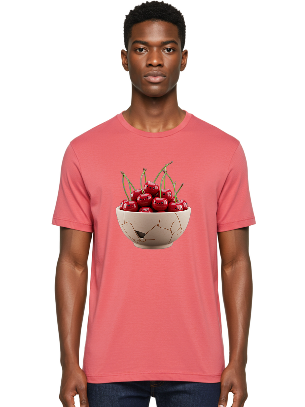Cherries-3 Men'S Graphic Tee, 100% Cotton, Comfortable Casual Summer Wear, Machine Washable, Vintage Camera, Old Camera, Antique Camera, Black Camera, Classic Photography, Photography Equipment, Nostalgic Device, Film Camera, Camera Art Bai656