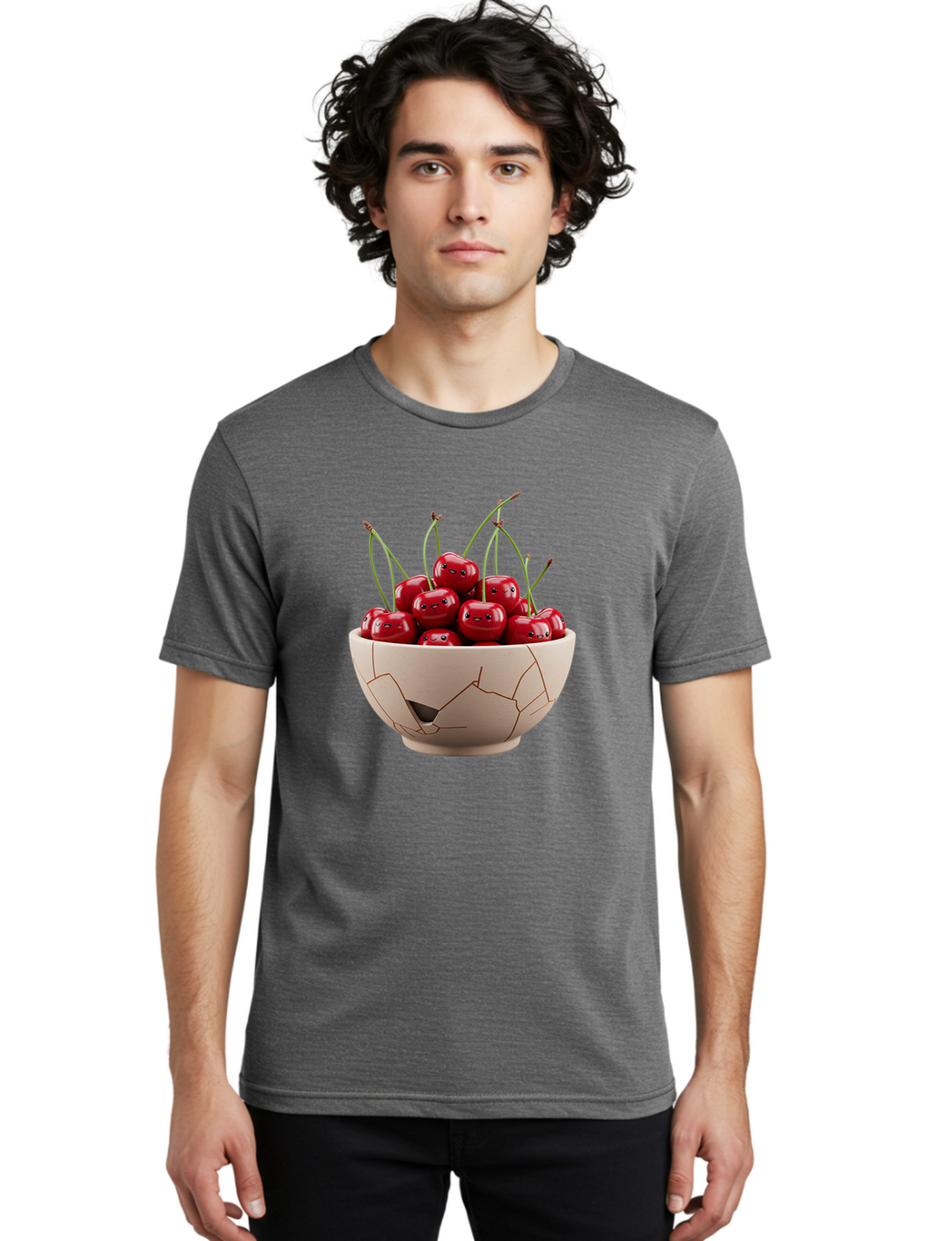 Cherries-3 Men'S Graphic Tee, 100% Cotton, Comfortable Casual Summer Wear, Machine Washable, Vintage Camera, Old Camera, Antique Camera, Black Camera, Classic Photography, Photography Equipment, Nostalgic Device, Film Camera, Camera Art Bai656