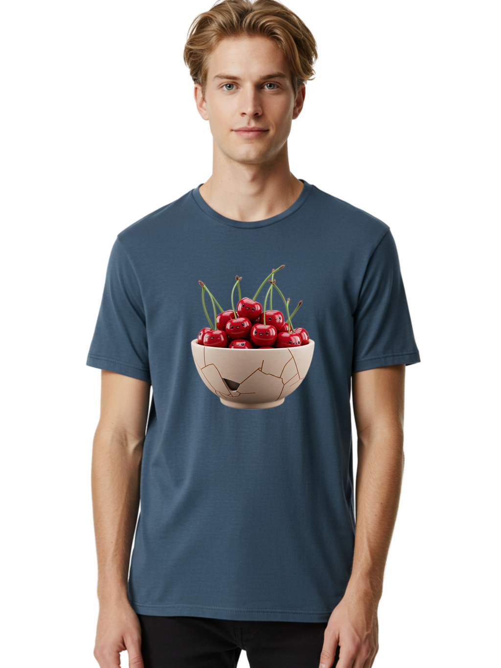 Cherries-3 Men'S Graphic Tee, 100% Cotton, Comfortable Casual Summer Wear, Machine Washable, Vintage Camera, Old Camera, Antique Camera, Black Camera, Classic Photography, Photography Equipment, Nostalgic Device, Film Camera, Camera Art Bai656
