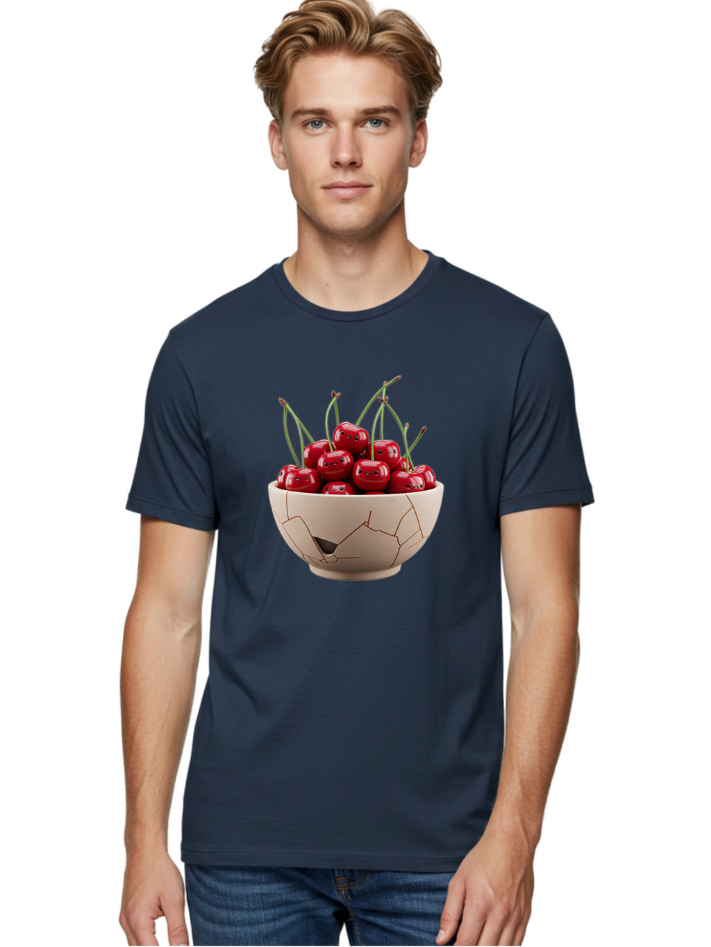 Cherries-3 Men'S Graphic Tee, 100% Cotton, Comfortable Casual Summer Wear, Machine Washable, Vintage Camera, Old Camera, Antique Camera, Black Camera, Classic Photography, Photography Equipment, Nostalgic Device, Film Camera, Camera Art Bai656