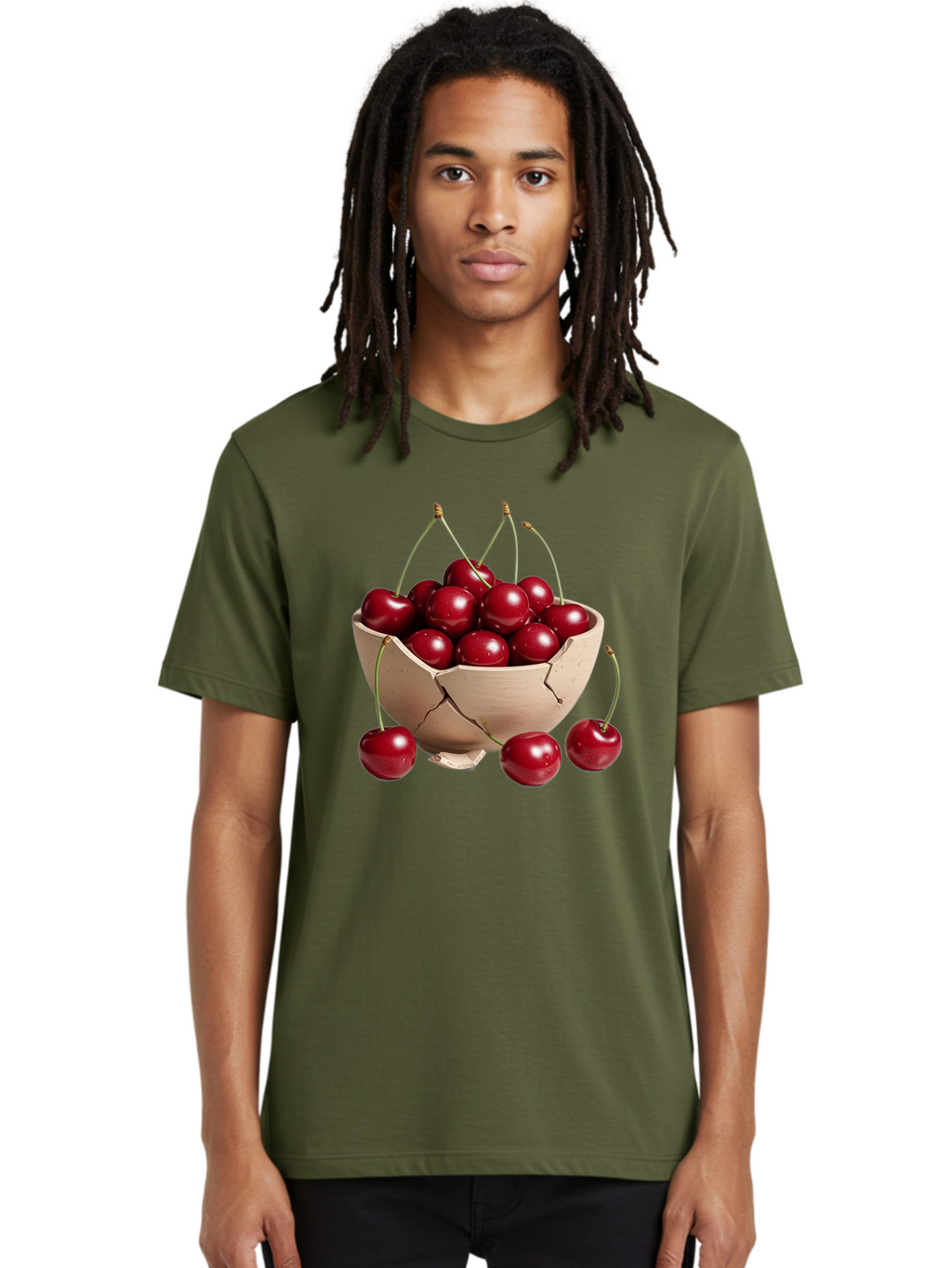 Cherries-4 Men'S Graphic Tee, 100% Cotton, Comfortable Casual Summer Wear, Machine Washable, Vintage Camera, Old Camera, Antique Camera, Black Camera, Classic Photography, Photography Equipment, Nostalgic Device, Film Camera, Camera Art Bai657