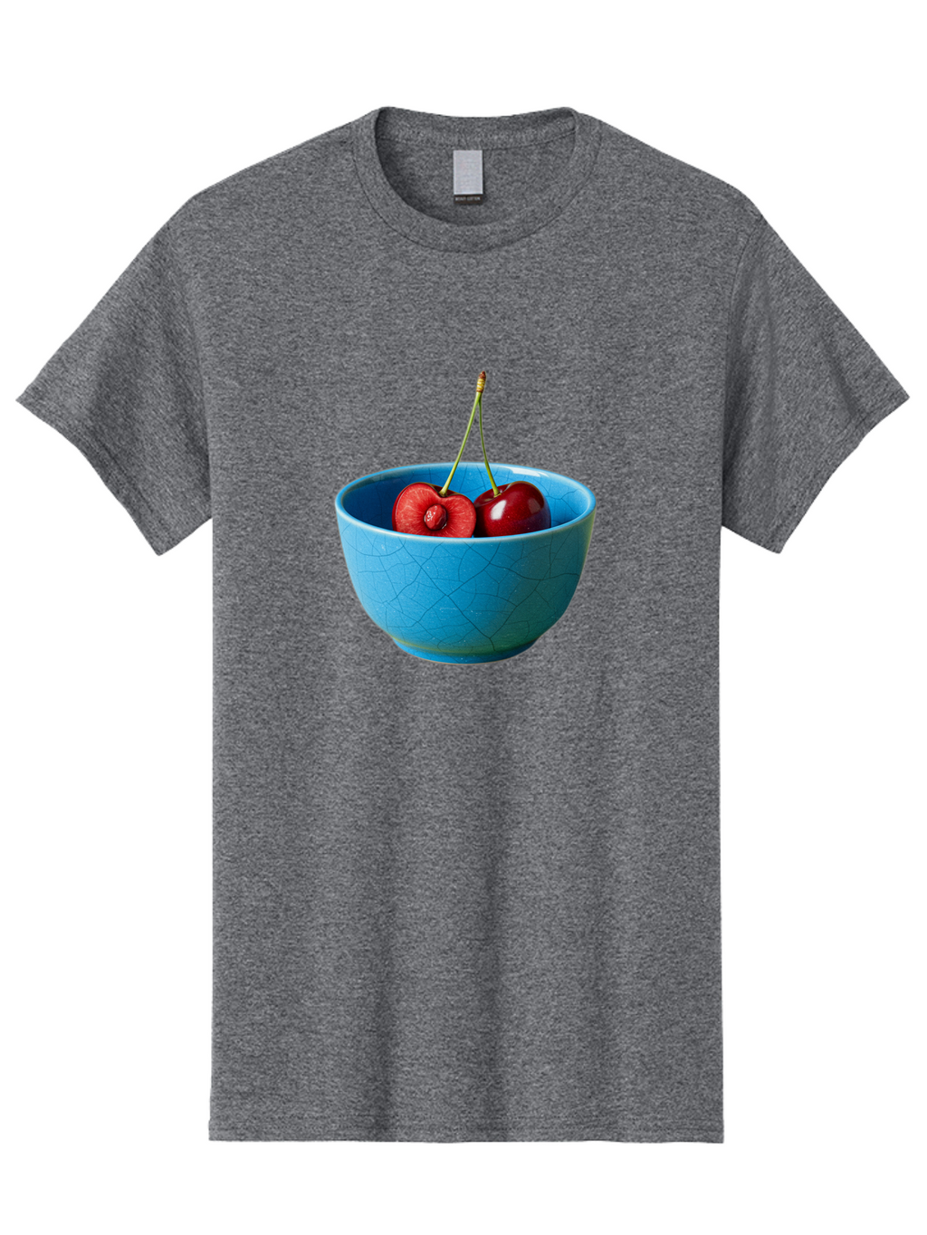 Cherries-Bowl-1 Men'S Graphic Tee, 100% Cotton, Comfortable Casual Summer Wear, Machine Washable, Vintage Camera, Old Camera, Antique Camera, Black Camera, Classic Photography, Photography Equipment, Nostalgic Device, Film Camera, Camera Art Bai659