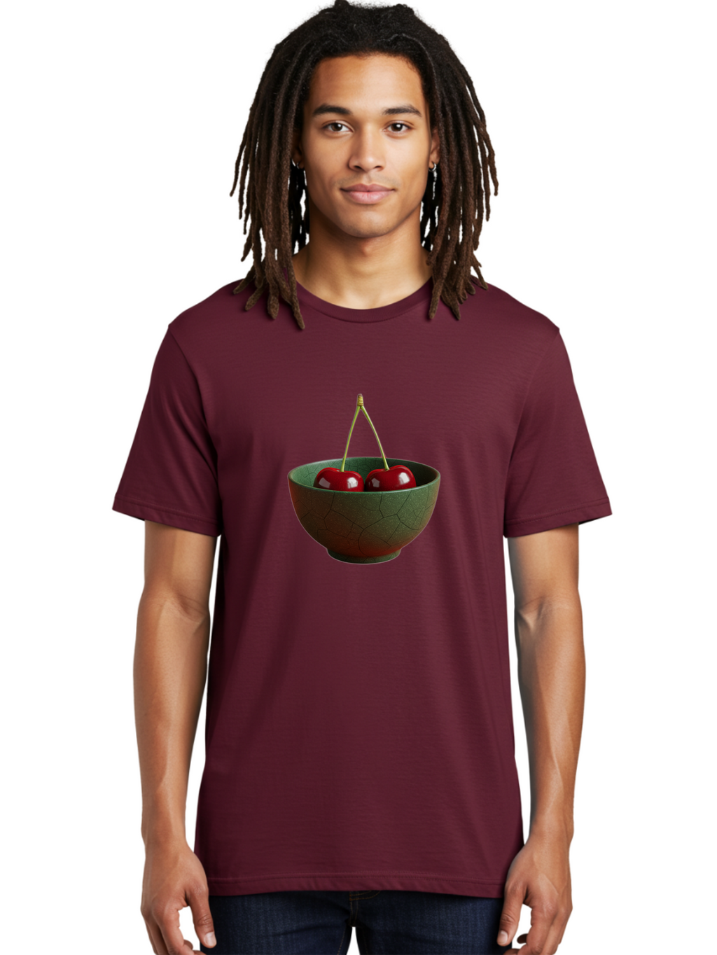 Cherries-Bowl Men'S Graphic Tee, 100% Cotton, Comfortable Casual Summer Wear, Machine Washable, Vintage Camera, Old Camera, Antique Camera, Black Camera, Classic Photography, Photography Equipment, Nostalgic Device, Film Camera, Camera Art Bai661