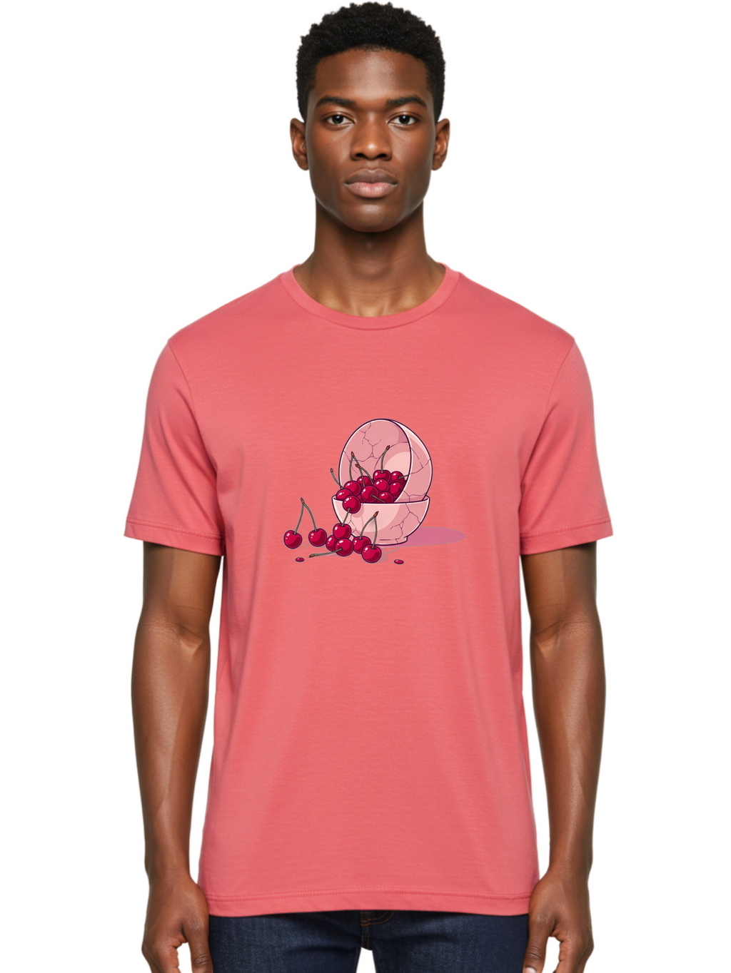 Cherries-Filling-Egg-Shell Men'S Graphic Tee, 100% Cotton, Comfortable Casual Summer Wear, Machine Washable, Vintage Camera, Old Camera, Antique Camera, Black Camera, Classic Photography, Photography Equipment, Nostalgic Device, Film Camera, Bai662