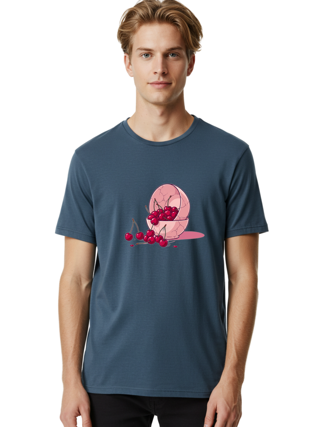 Cherries-Filling-Egg-Shell Men'S Graphic Tee, 100% Cotton, Comfortable Casual Summer Wear, Machine Washable, Vintage Camera, Old Camera, Antique Camera, Black Camera, Classic Photography, Photography Equipment, Nostalgic Device, Film Camera, Bai662