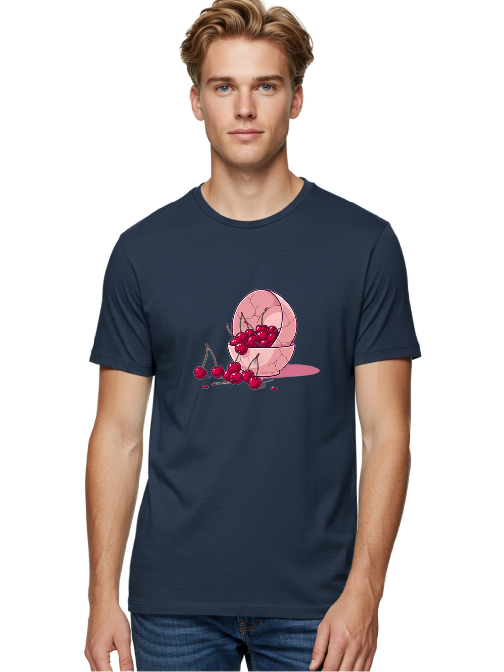 Cherries-Filling-Egg-Shell Men'S Graphic Tee, 100% Cotton, Comfortable Casual Summer Wear, Machine Washable, Vintage Camera, Old Camera, Antique Camera, Black Camera, Classic Photography, Photography Equipment, Nostalgic Device, Film Camera, Bai662