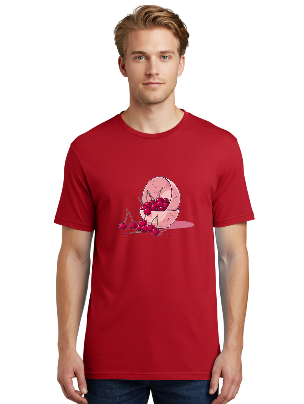 Cherries-Filling-Egg-Shell Men'S Graphic Tee, 100% Cotton, Comfortable Casual Summer Wear, Machine Washable, Vintage Camera, Old Camera, Antique Camera, Black Camera, Classic Photography, Photography Equipment, Nostalgic Device, Film Camera, Bai662