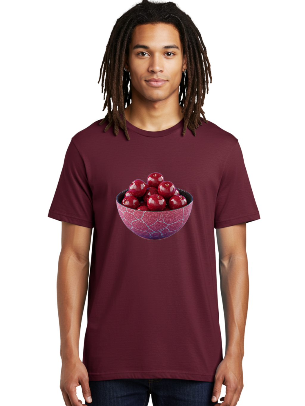 Cherries-In-A-Bowl-1 Men'S Graphic Tee, 100% Cotton, Comfortable Casual Summer Wear, Machine Washable, Vintage Camera, Old Camera, Antique Camera, Black Camera, Classic Photography, Photography Equipment, Nostalgic Device, Film Camera, Bai663