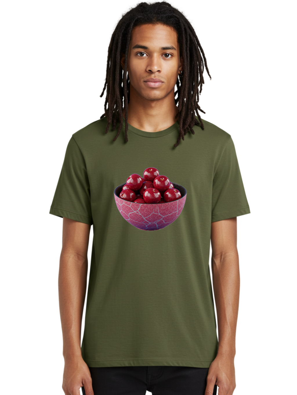 Cherries-In-A-Bowl-1 Men'S Graphic Tee, 100% Cotton, Comfortable Casual Summer Wear, Machine Washable, Vintage Camera, Old Camera, Antique Camera, Black Camera, Classic Photography, Photography Equipment, Nostalgic Device, Film Camera, Bai663
