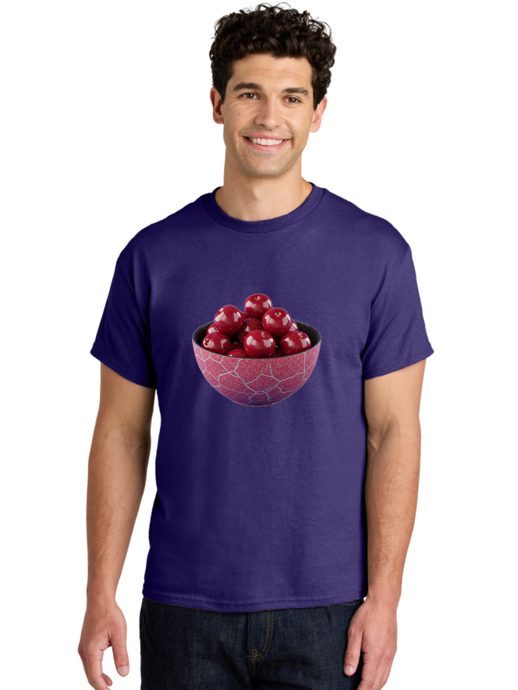 Cherries-In-A-Bowl-1 Men'S Graphic Tee, 100% Cotton, Comfortable Casual Summer Wear, Machine Washable, Vintage Camera, Old Camera, Antique Camera, Black Camera, Classic Photography, Photography Equipment, Nostalgic Device, Film Camera, Bai663