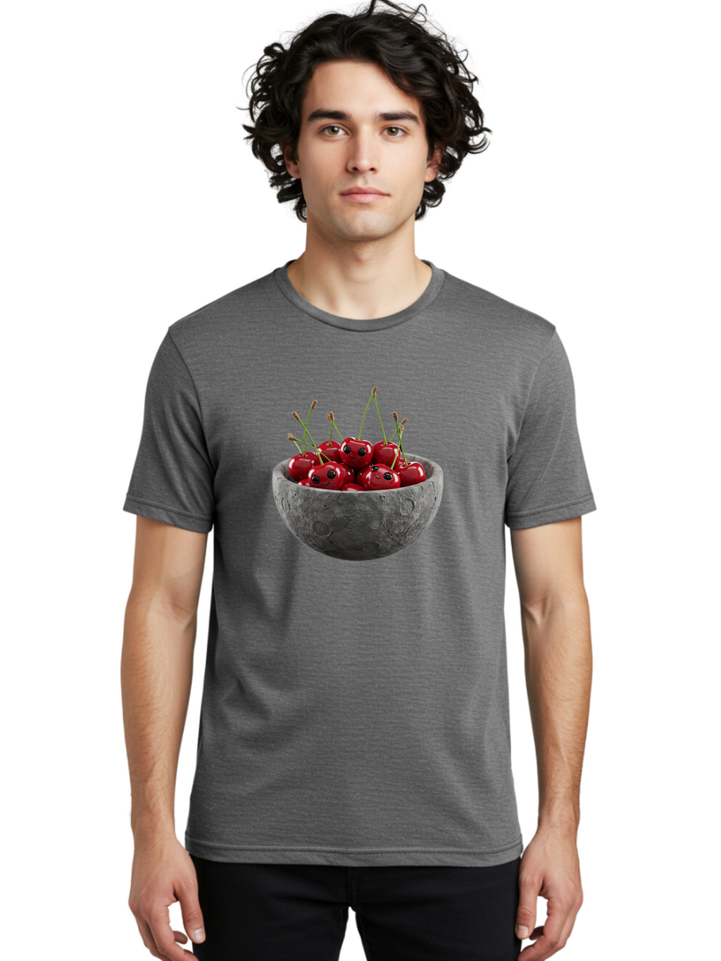 Cherries-In-A-Bowl-3 Men'S Graphic Tee, 100% Cotton, Comfortable Casual Summer Wear, Machine Washable, Vintage Camera, Old Camera, Antique Camera, Black Camera, Classic Photography, Photography Equipment, Nostalgic Device, Film Camera, Bai665