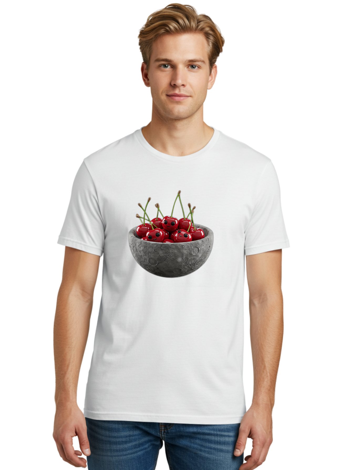 Cherries-In-A-Bowl-3 Men'S Graphic Tee, 100% Cotton, Comfortable Casual Summer Wear, Machine Washable, Vintage Camera, Old Camera, Antique Camera, Black Camera, Classic Photography, Photography Equipment, Nostalgic Device, Film Camera, Bai665