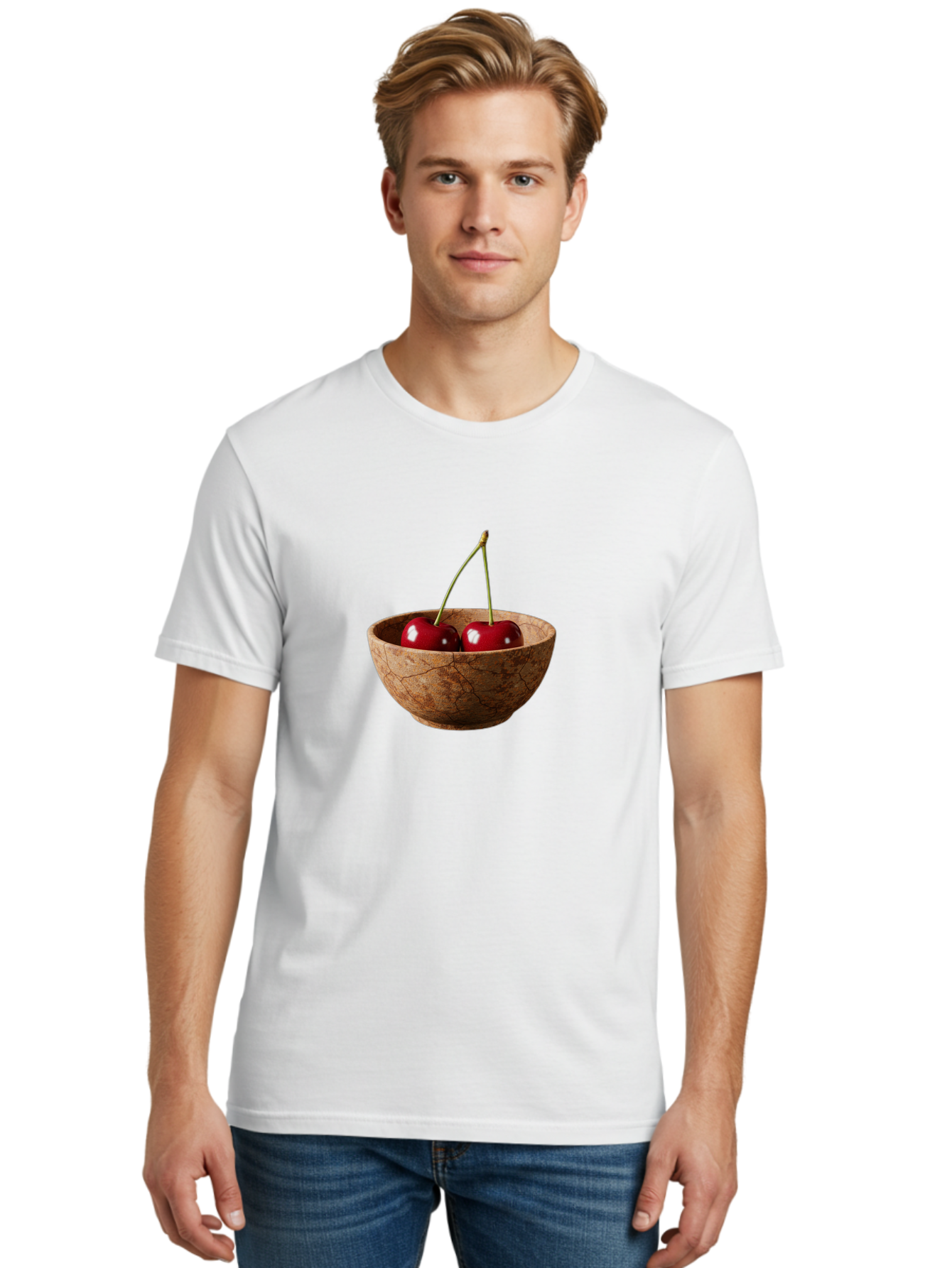 Cherries-In-A-Bowl Men'S Graphic Tee, 100% Cotton, Comfortable Casual Summer Wear, Machine Washable, Vintage Camera, Old Camera, Antique Camera, Black Camera, Classic Photography, Photography Equipment, Nostalgic Device, Film Camera, Bai666