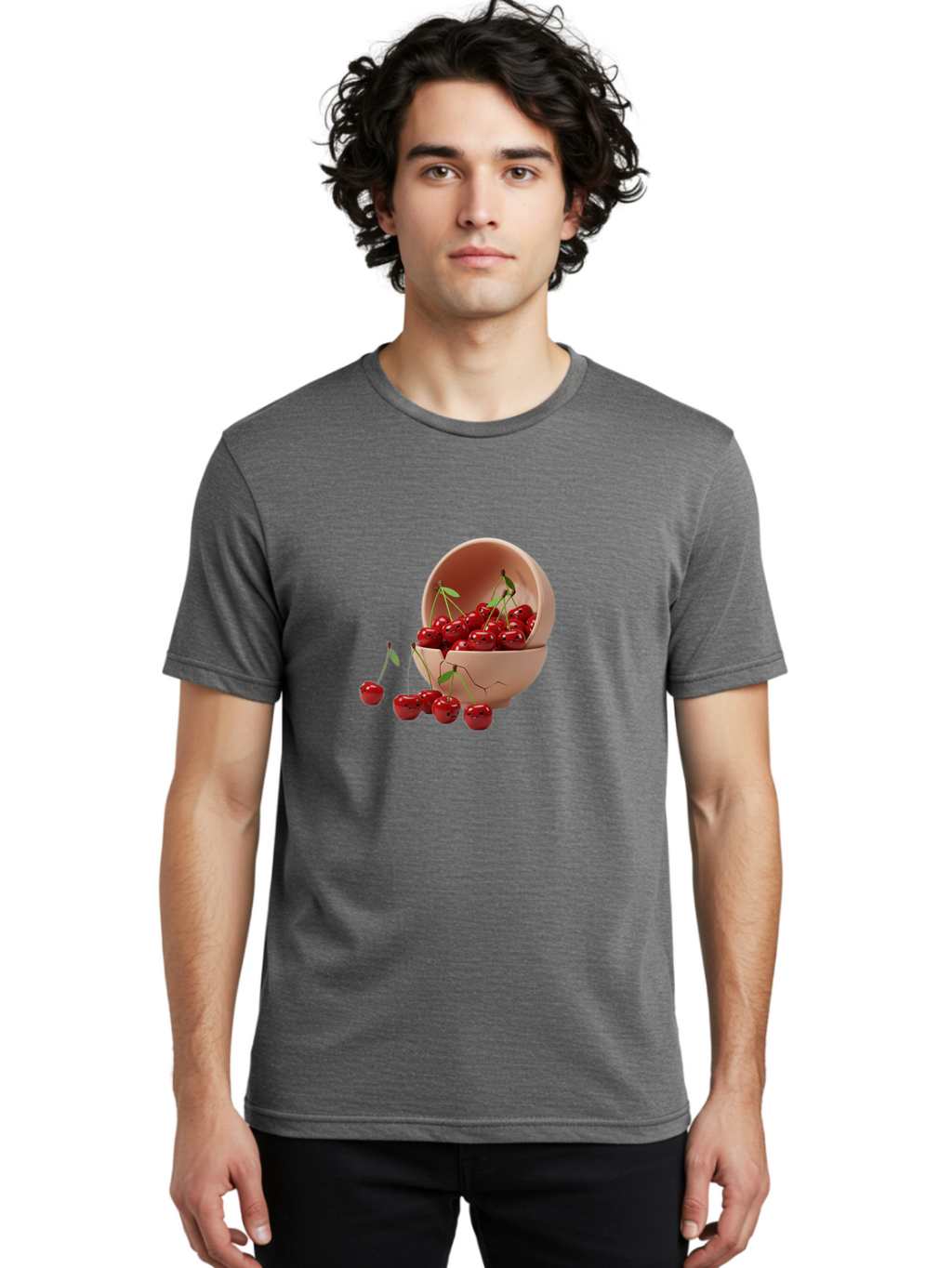 Cherries-In-A-Broken-Bowl Men'S Graphic Tee, 100% Cotton, Comfortable Casual Summer Wear, Machine Washable, Vintage Camera, Old Camera, Antique Camera, Black Camera, Classic Photography, Photography Equipment, Nostalgic Device, Film Camera, Bai667