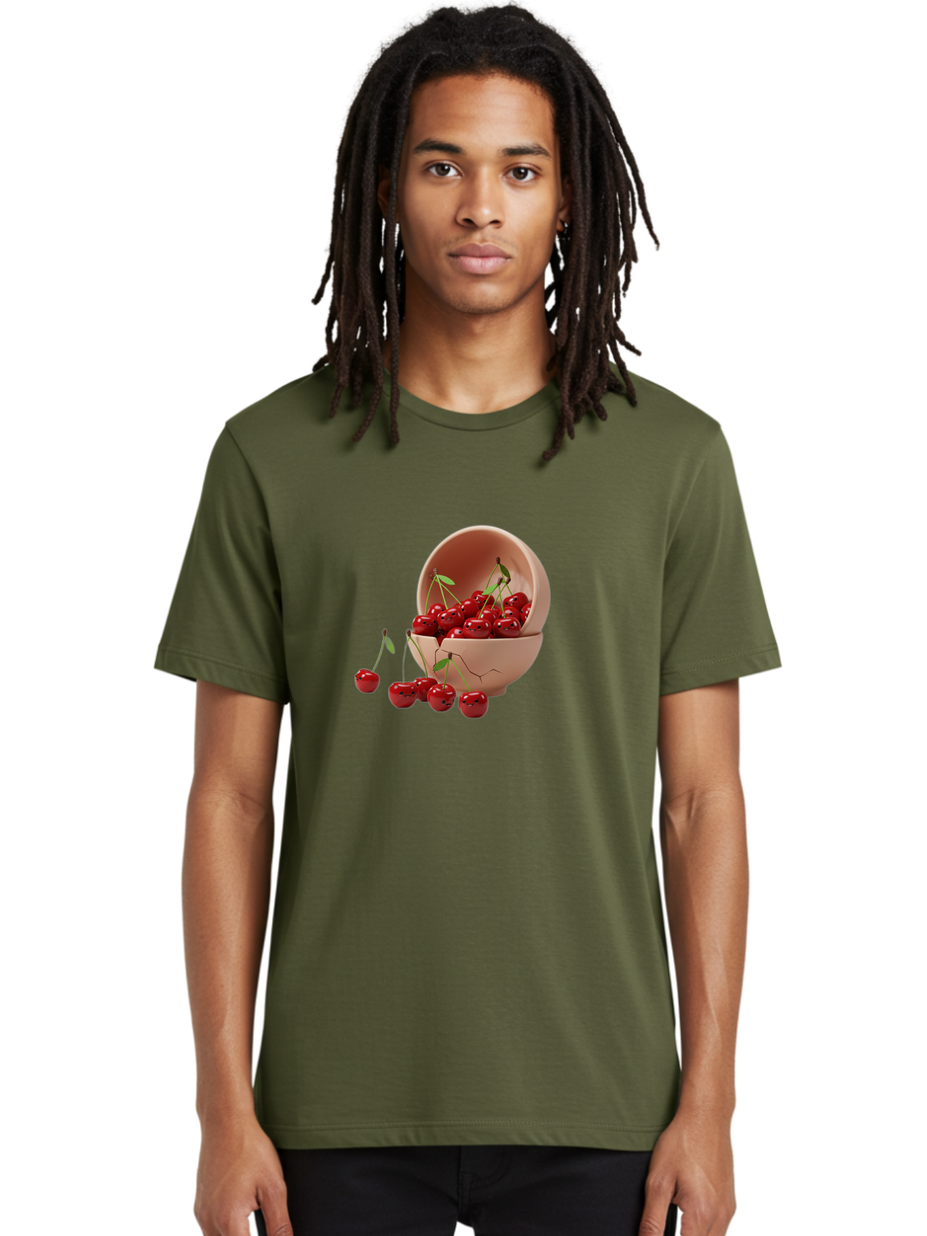Cherries-In-A-Broken-Bowl Men'S Graphic Tee, 100% Cotton, Comfortable Casual Summer Wear, Machine Washable, Vintage Camera, Old Camera, Antique Camera, Black Camera, Classic Photography, Photography Equipment, Nostalgic Device, Film Camera, Bai667